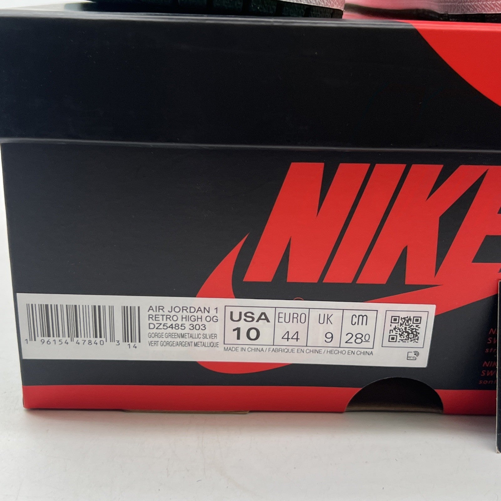 Size 10 - Air Jordan 1 Retro OG High Gorge Green (DZ5485-303)