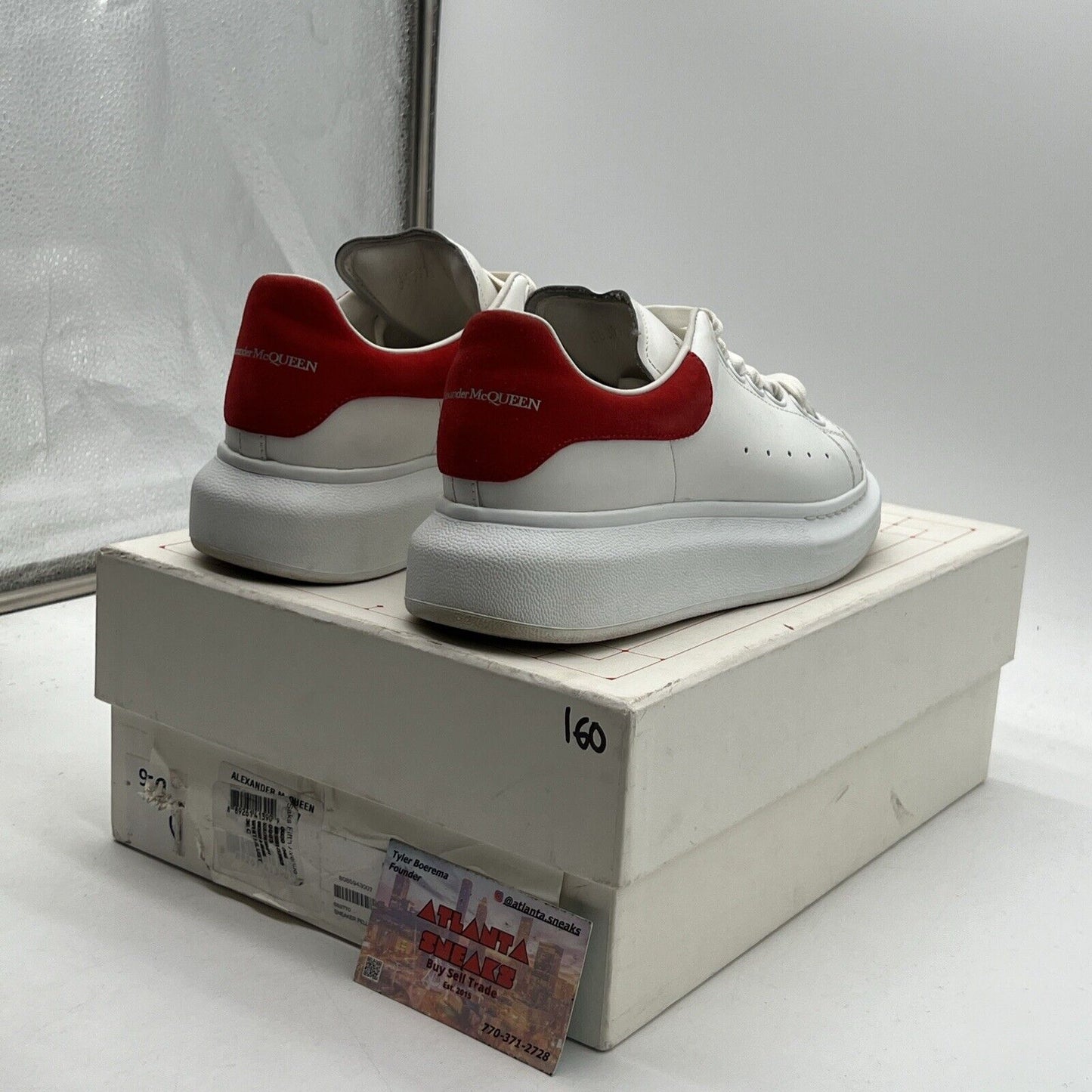 Size 6 - Alexander McQueen Oversized Sneaker White Lust Red (553770-WHGP7-9676)