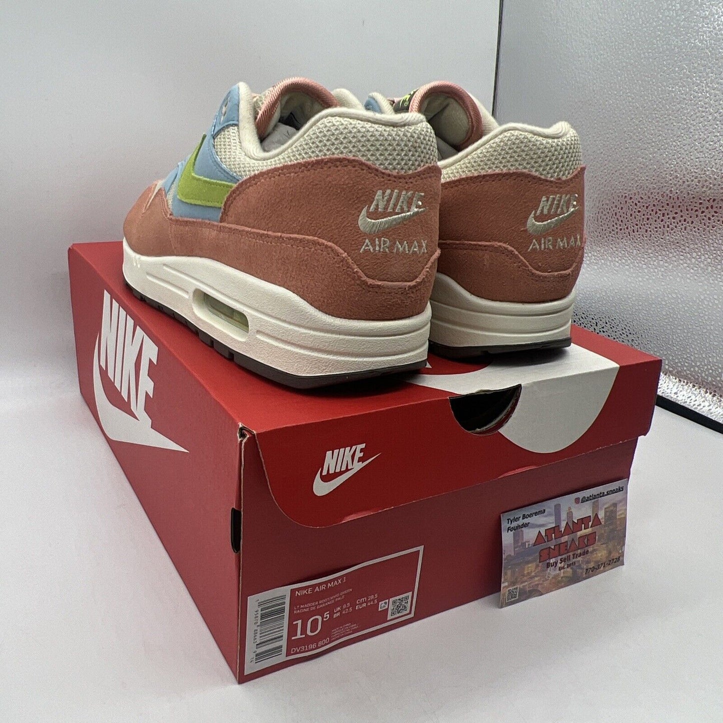 Size 10.5 - Nike Air Max 1 Light Madder Root 2022 Brand New Og All