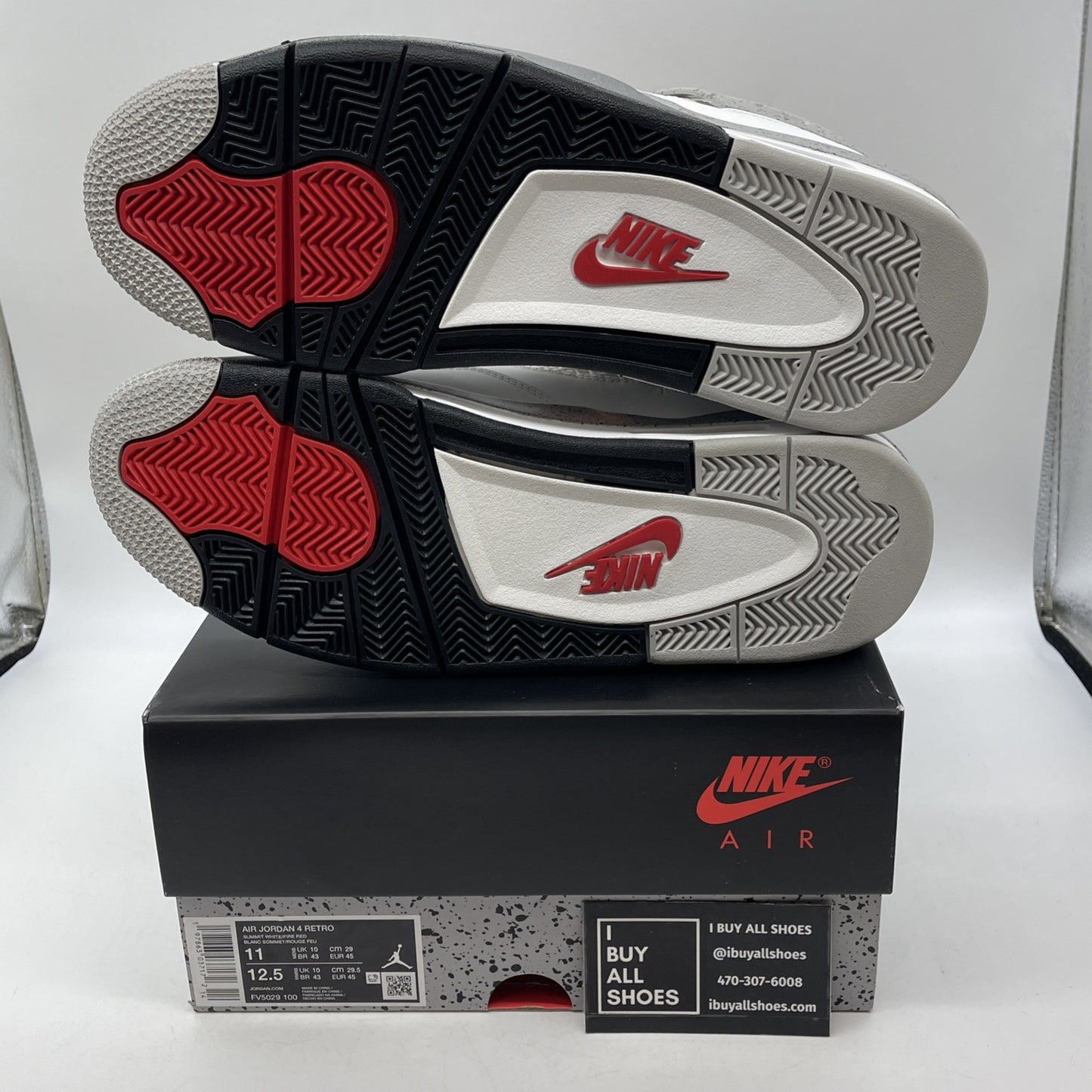 Size 11 - Air Jordan 4 Retro OG Mid White Cement Leather (FV5029-100)