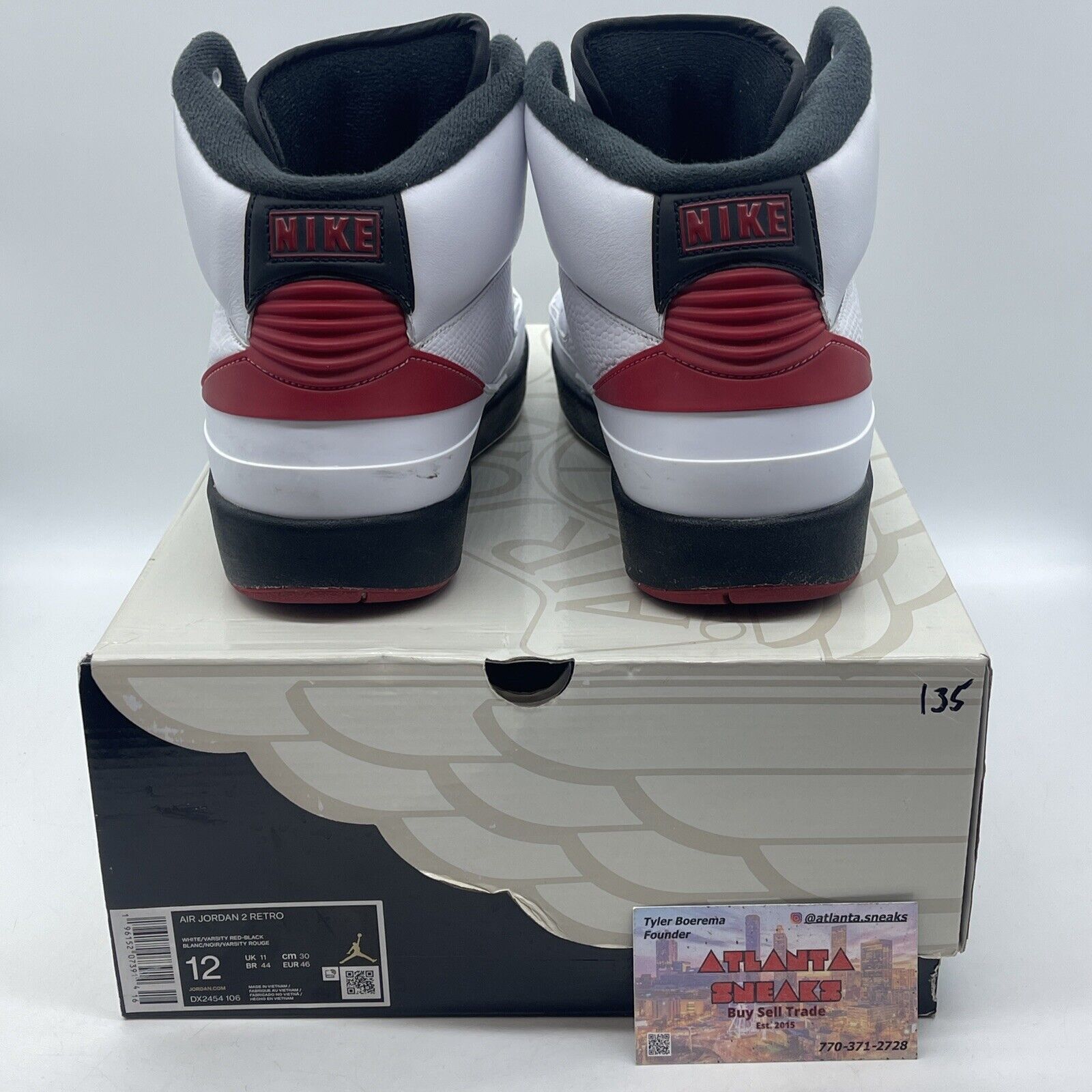 Size 12 - Jordan 2 Retro Mid Chicago Red Black White Leather (DX2454-106)
