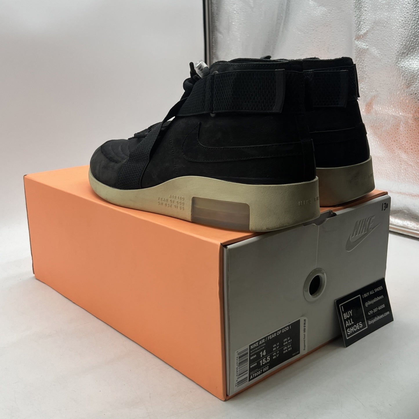 Size 14 - Nike Air Fear Of God Raid Black (AT8087-002)