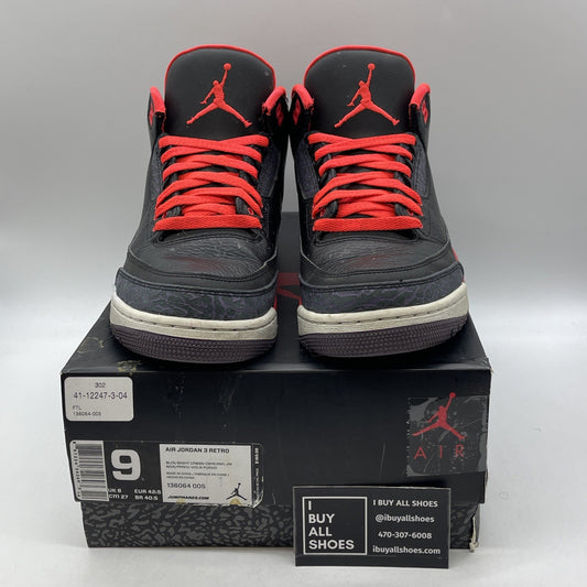 Size 9 - Air Jordan 3 Retro Crimson (136064-005)