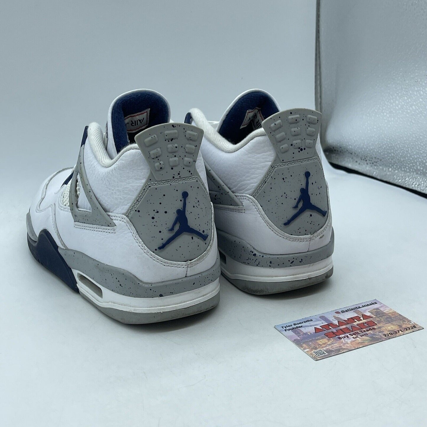 Size 9.5 - Jordan 4 Retro Mid Midnight Navy Grey White Leather (DH6927-140)