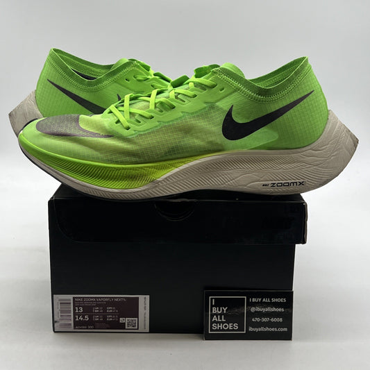 Size 13 - Nike ZoomX Vaporfly NEXT% Electric Green (AO4568-300)