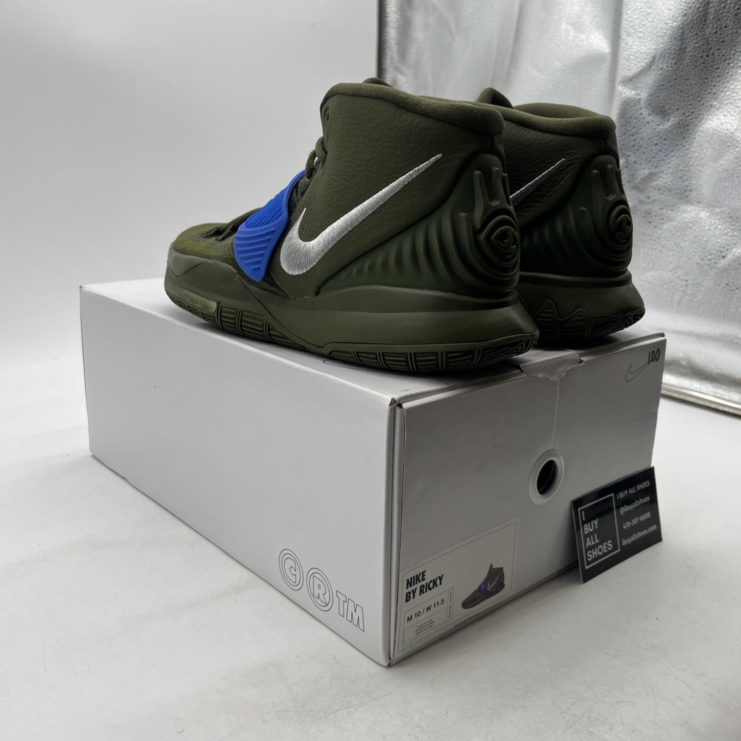 Size 10 -Nike iD By You Kyrie 6 Air Kyreezy Green White Blue (CT1019-991)