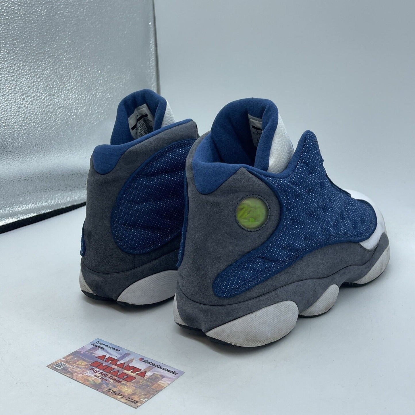 Size 12 - Air Jordan 13 Retro 2010 Flint Blue Grey White Suede (414571-401)