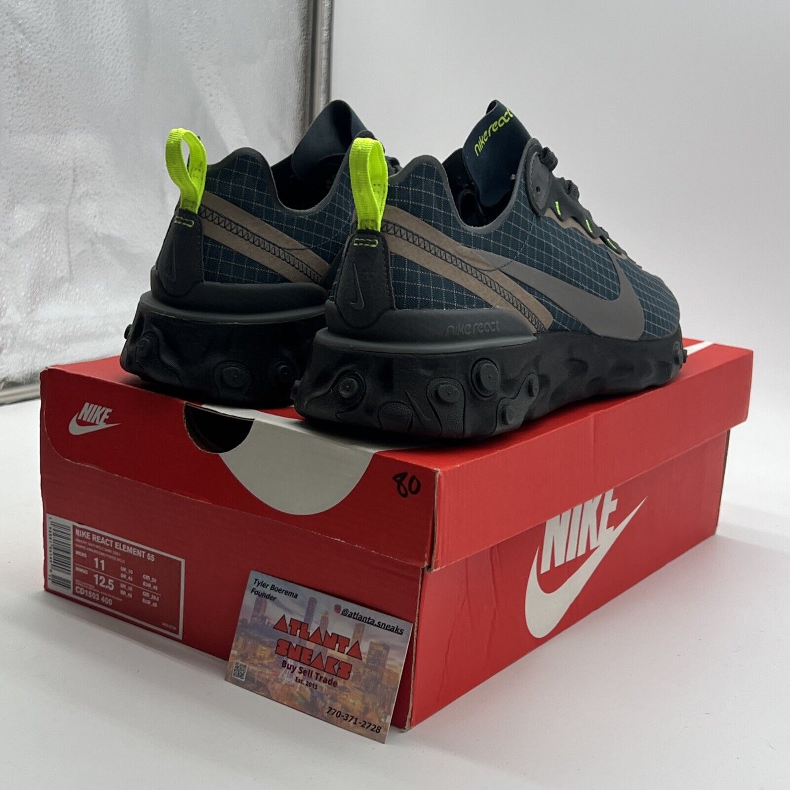 Size 11 - Nike React Element 55 Grid - Armory Navy (CD1503-400)