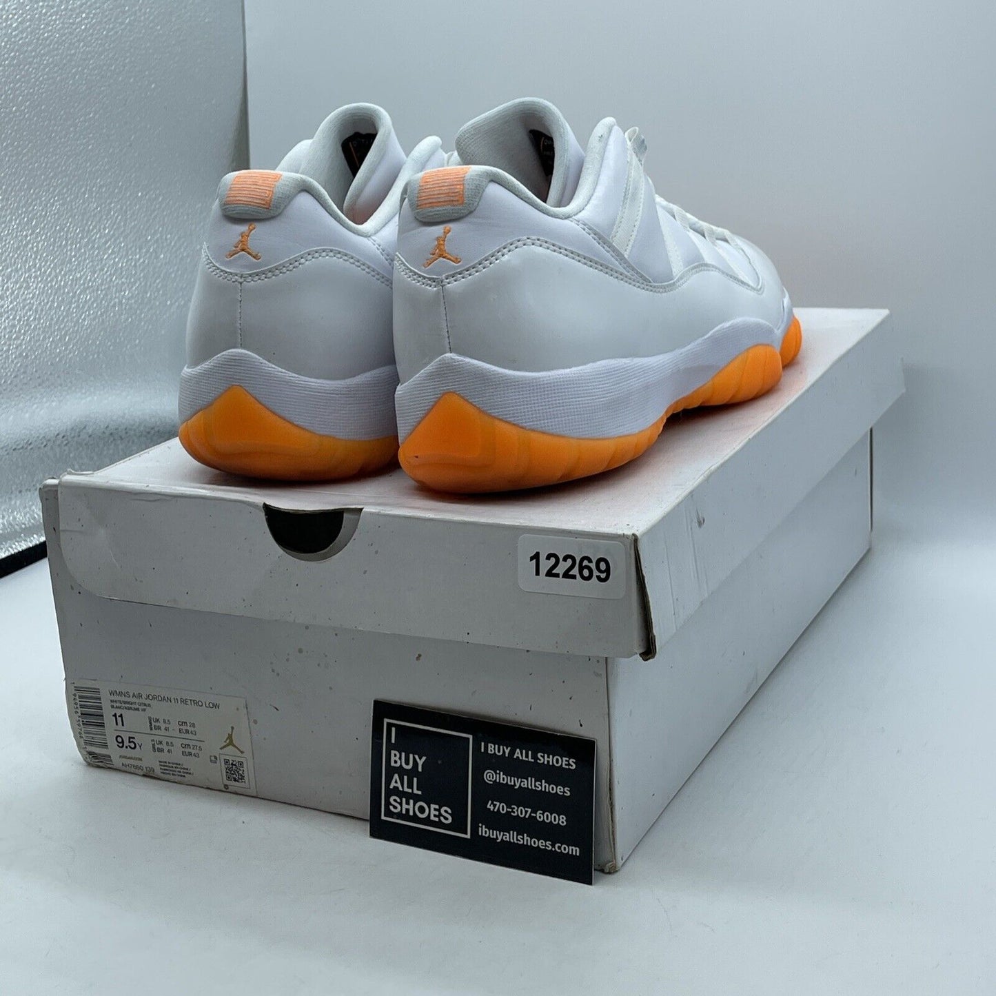 Size 11W - Air Jordan 11 Retro Low Bright Citrus White Leather (AH7860-139)