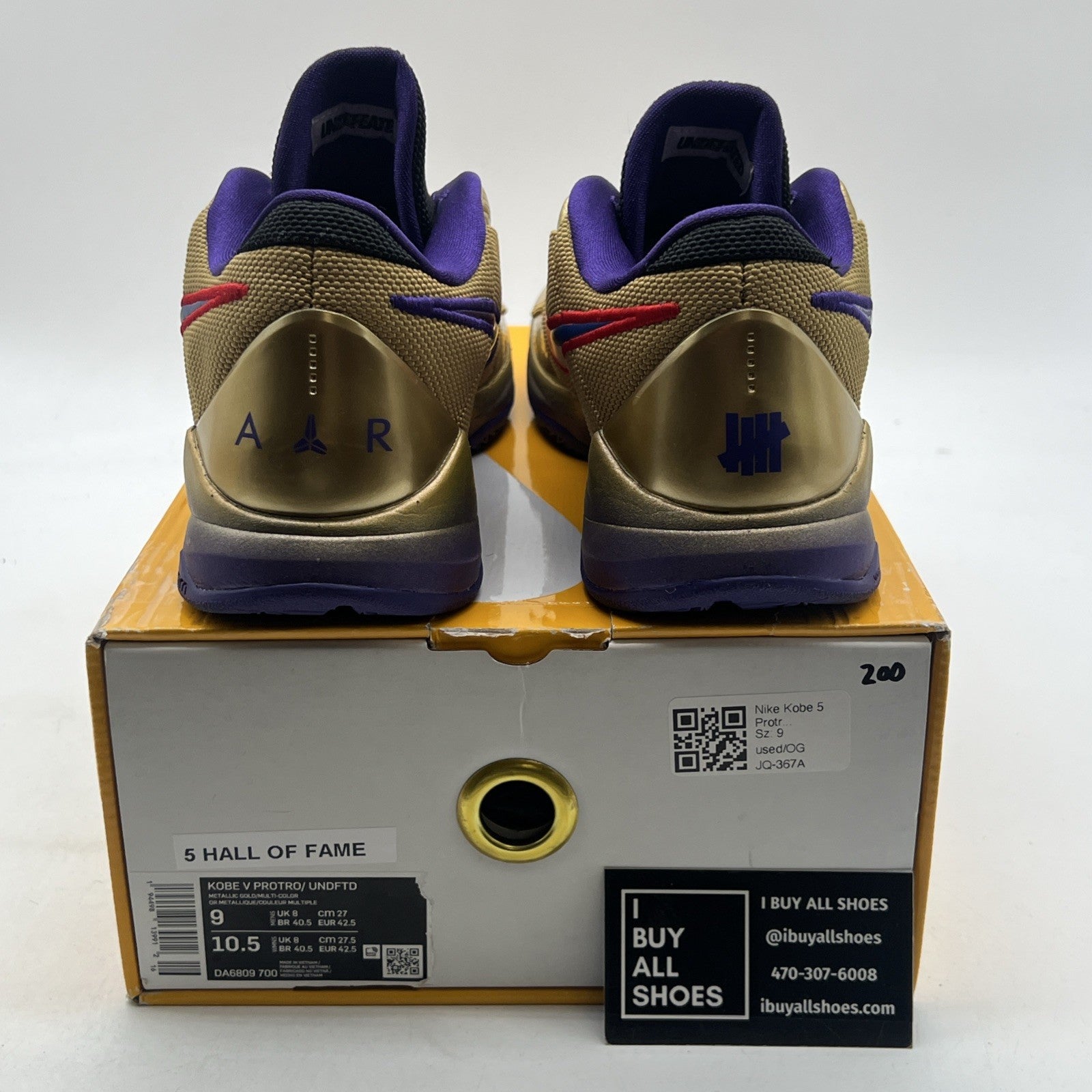 Size 9 - Nike Zoom Kobe 5 Protro x Undefeated Hall Of Fame (DA6809-700)