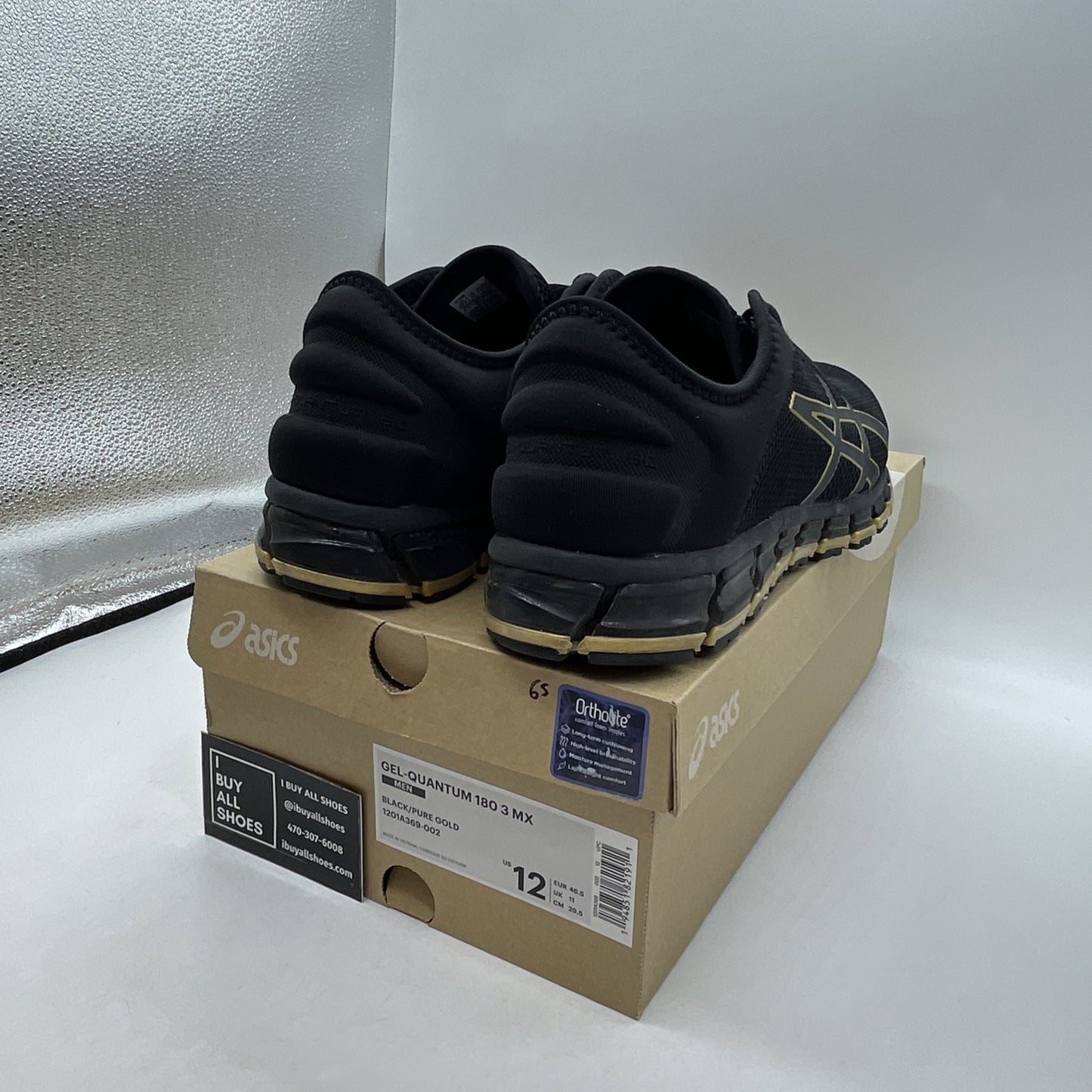 Size 12 - Asics Gel Quantum 90 Black Gold (1201A369-002)