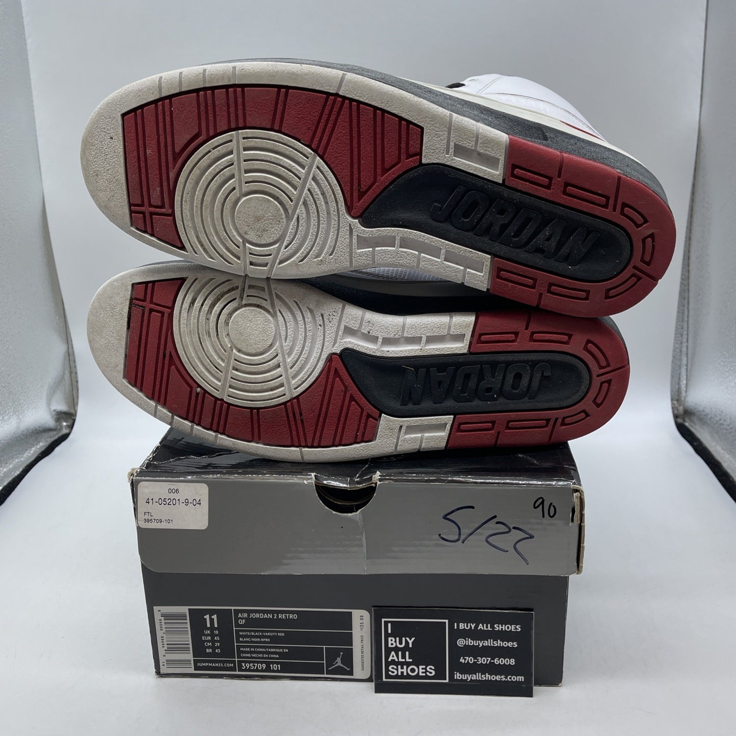 Size 11 - Air Jordan 2 Retro QF 2010 Varsity Red (395709-101)