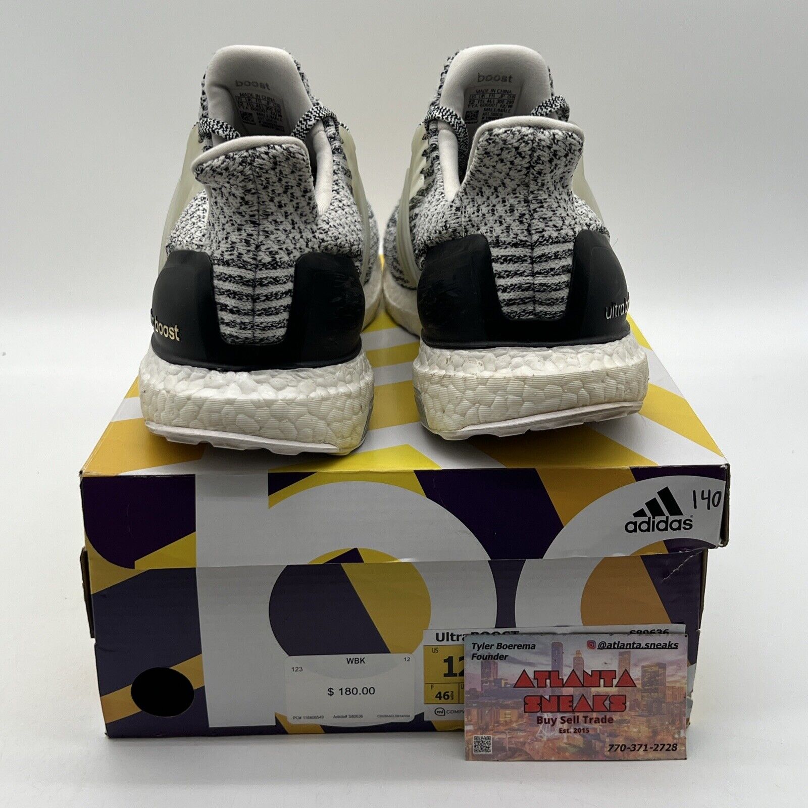 Size 12 - adidas UltraBoost 3.0 Oreo Black White (S80636)