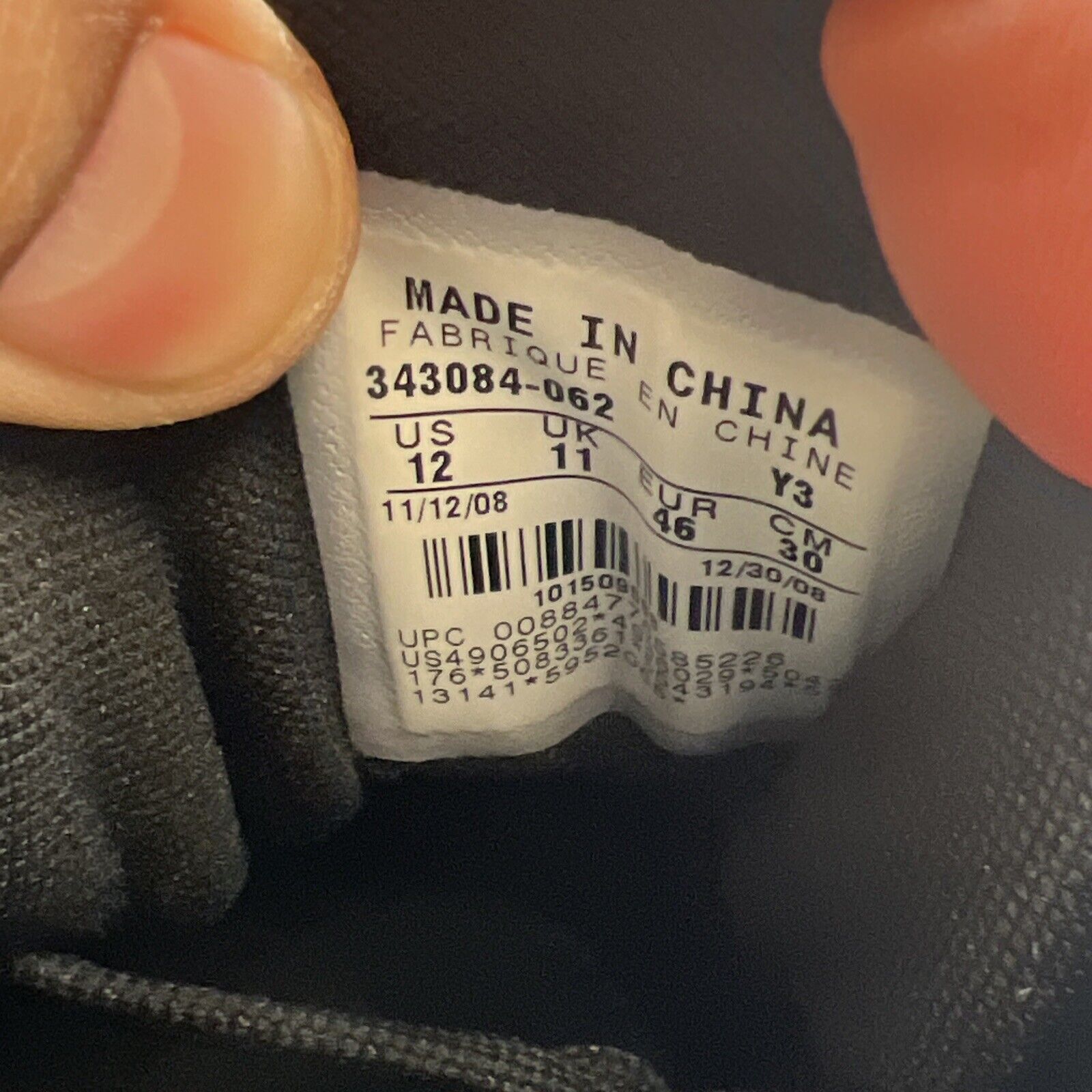 Size 12 - Air Jordan 2009 Black White (343085-062)