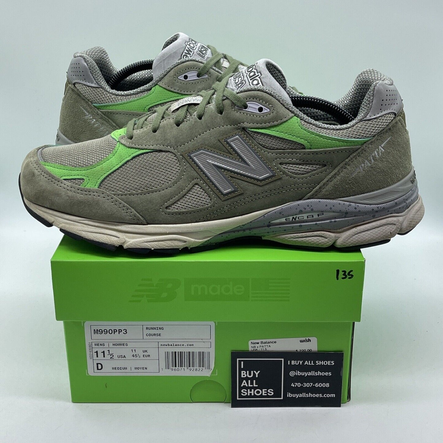 Size 11.5 - New Balance Patta x 990v3 Made in USA Keep Your Family Close Suede