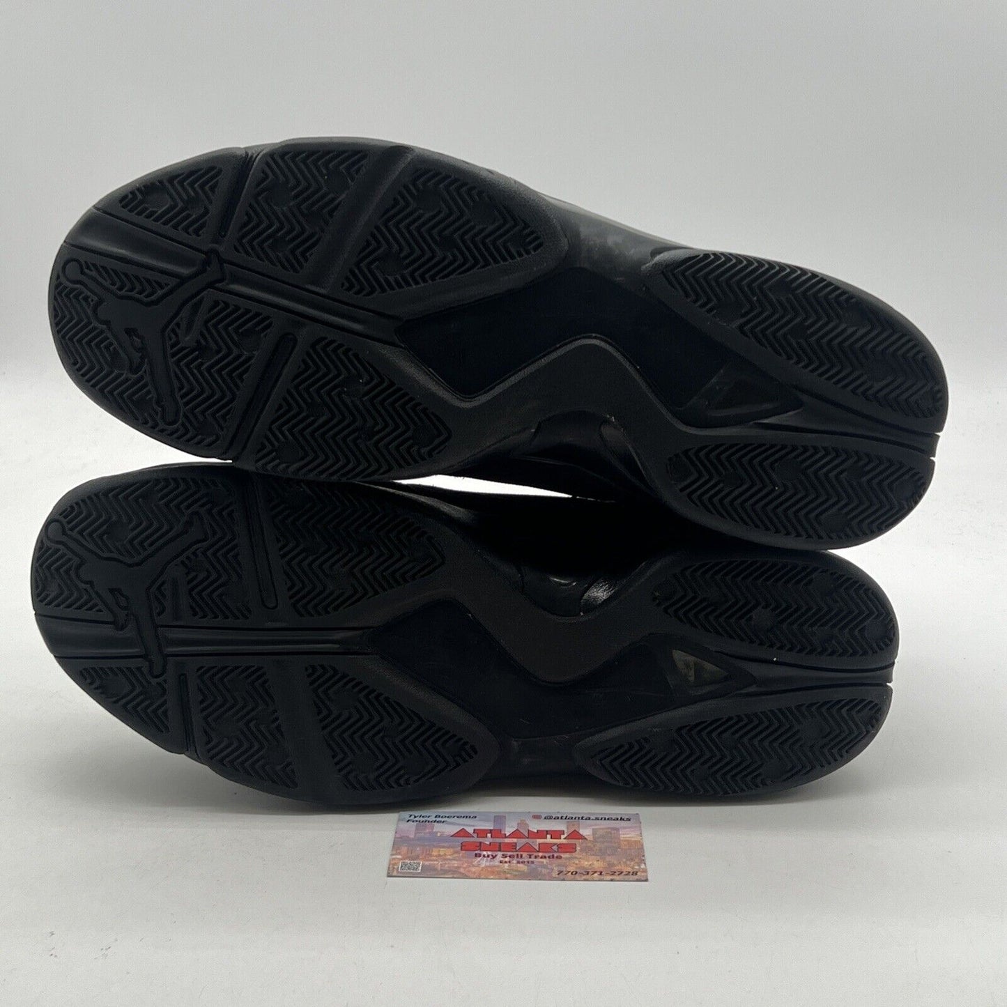 Size 13 - Nike Mens Air Jordan 8.0 Triple Black Basketball Shoes (Samples)