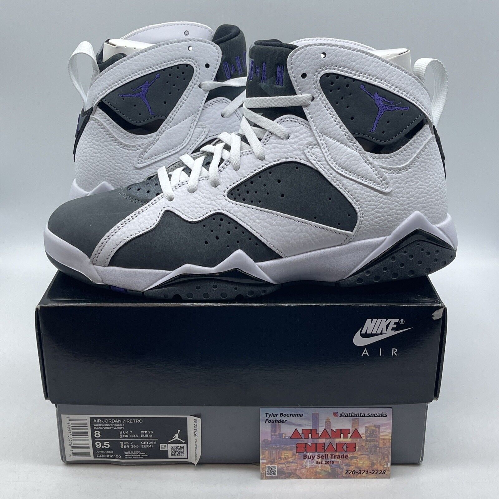 Size 8 - Air Jordan 7 Retro 2021 Flint White Grey Suede (CU9307-100)