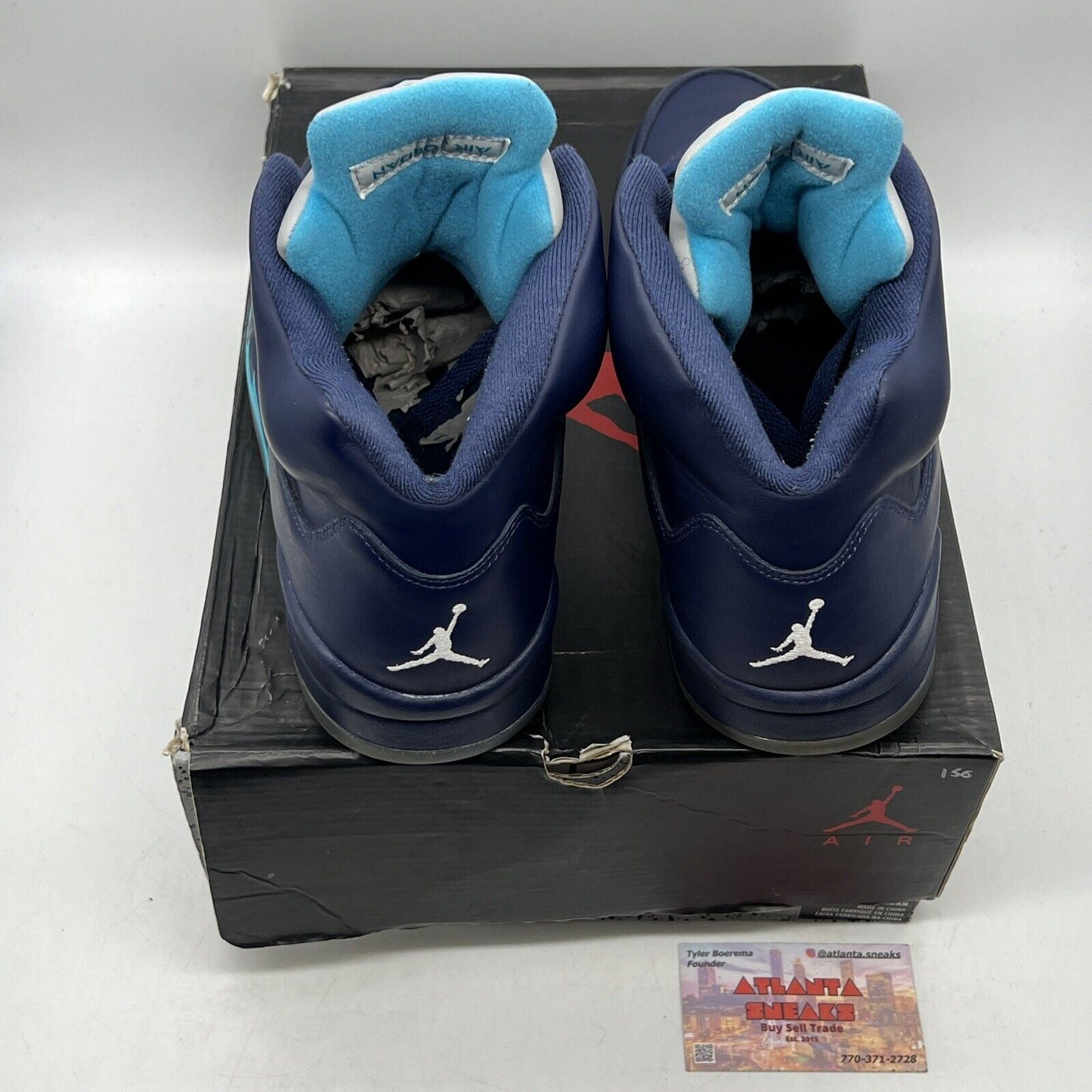 Size 12 - Air Jordan 5 Retro Pre-Grape Navy Blue Leather (136027-405)