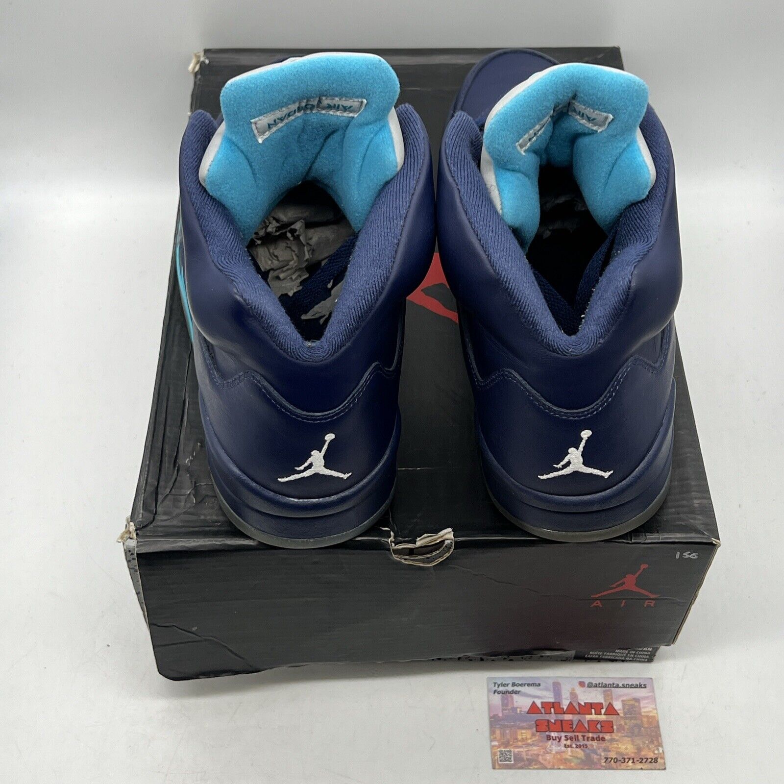 Size 12 - Air Jordan 5 Retro Pre-Grape Navy Blue Leather (136027-405)