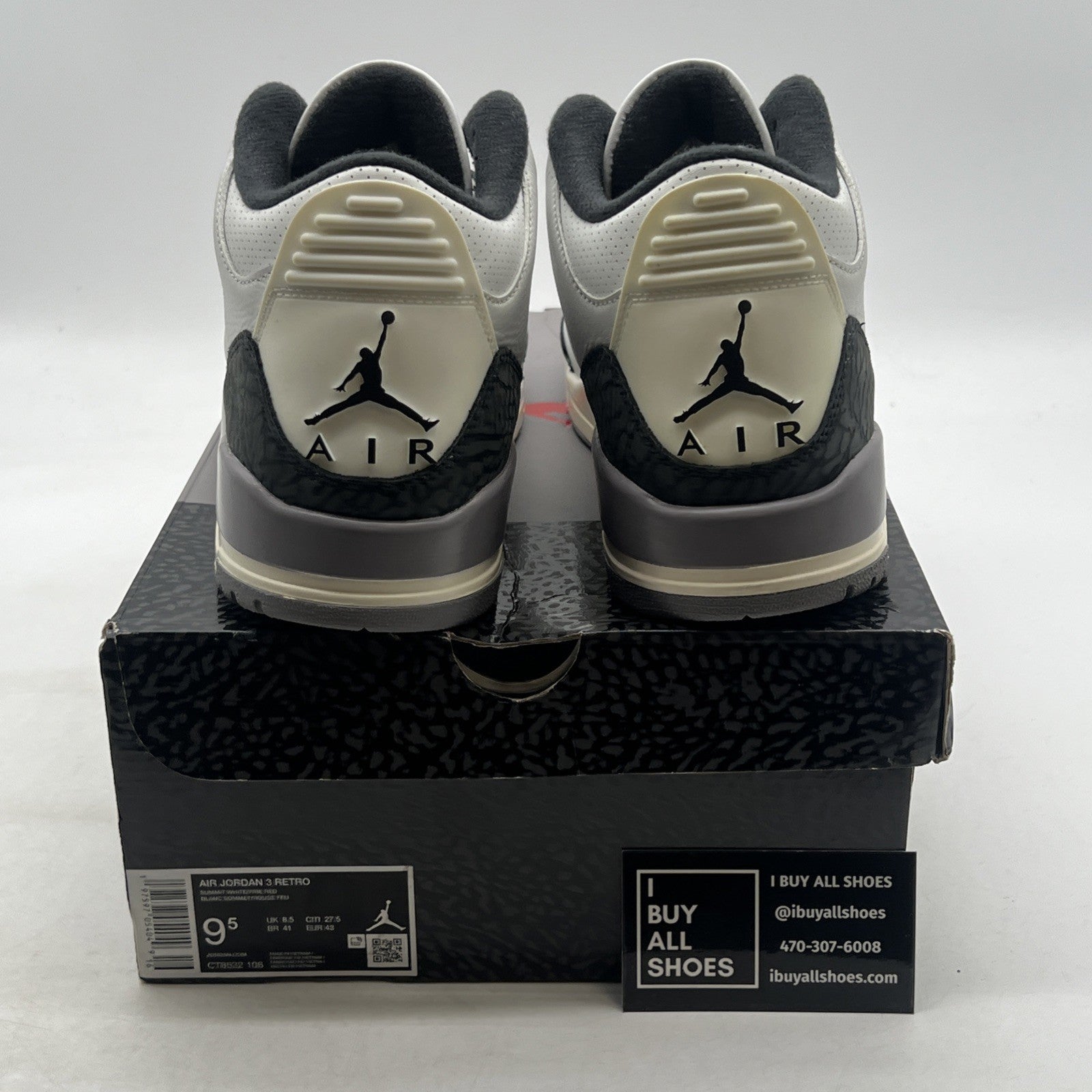 Size 9.5 - Air Jordan 3 Retro Cement Grey (CT8532-106)