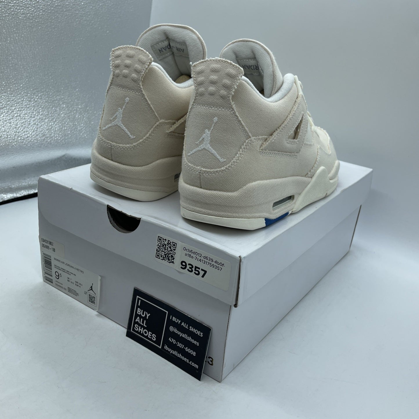 Size 9.5W - Air Jordan 4 Retro Blank Canvas  (DQ4909-100)