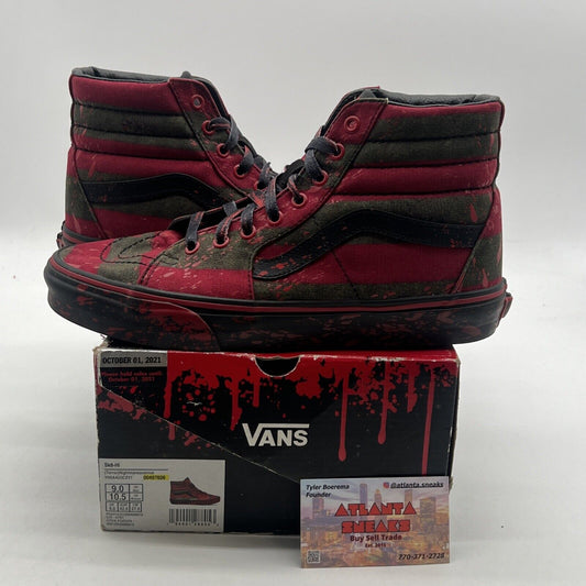 Size 9 - VANS House of Terror x Sk8- High The Nightmare on Elm Street