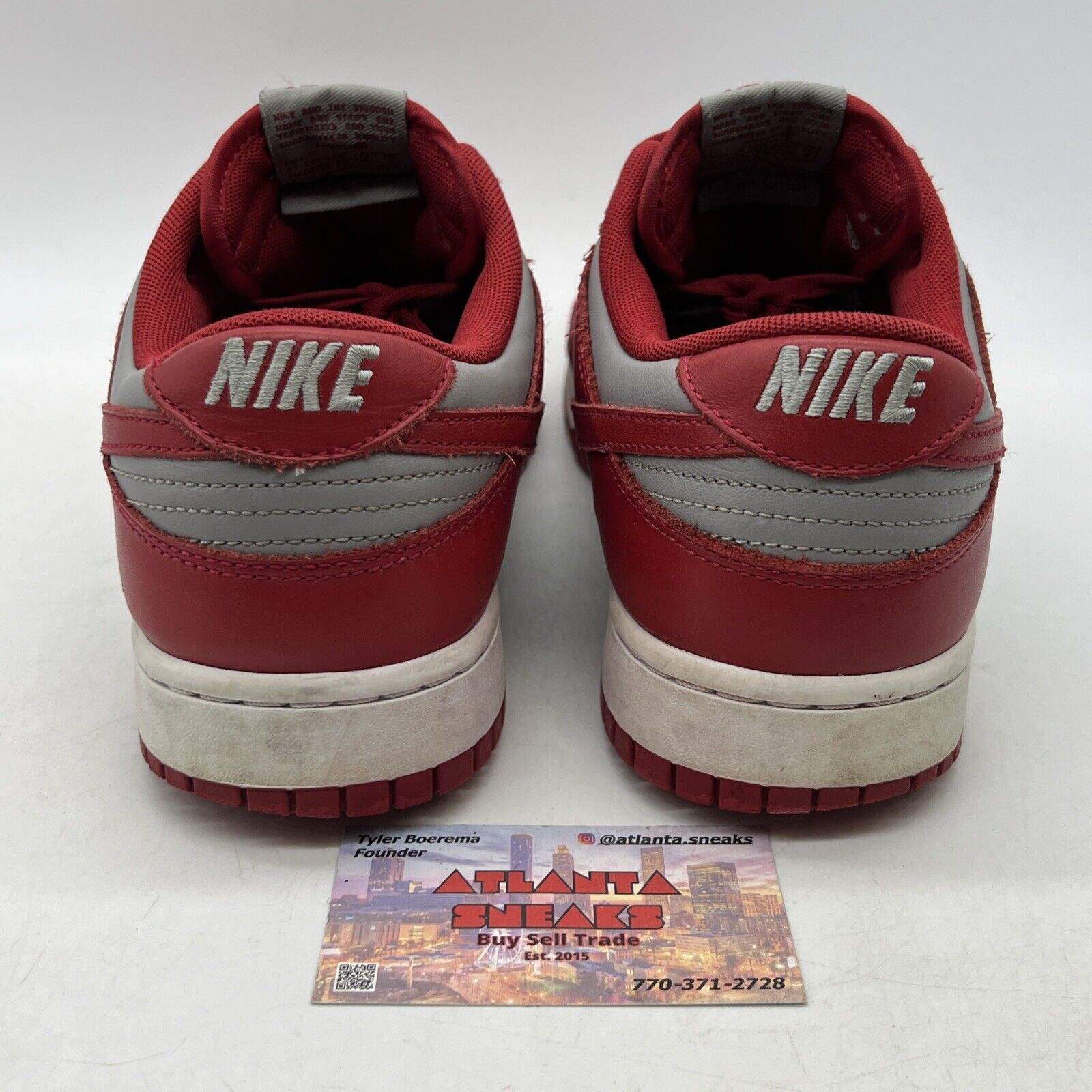 Size 12 - Nike Dunk Low SP UNLV 2021 Grey Red Leather White (DD1391-002)
