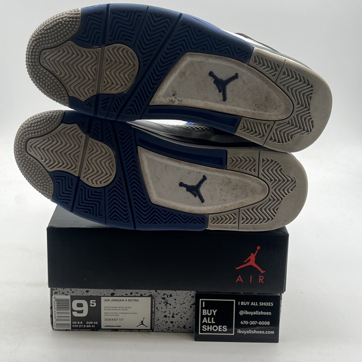 Size 9.5 - Air Jordan 4 Retro Mid Motorsports (308497-117)
