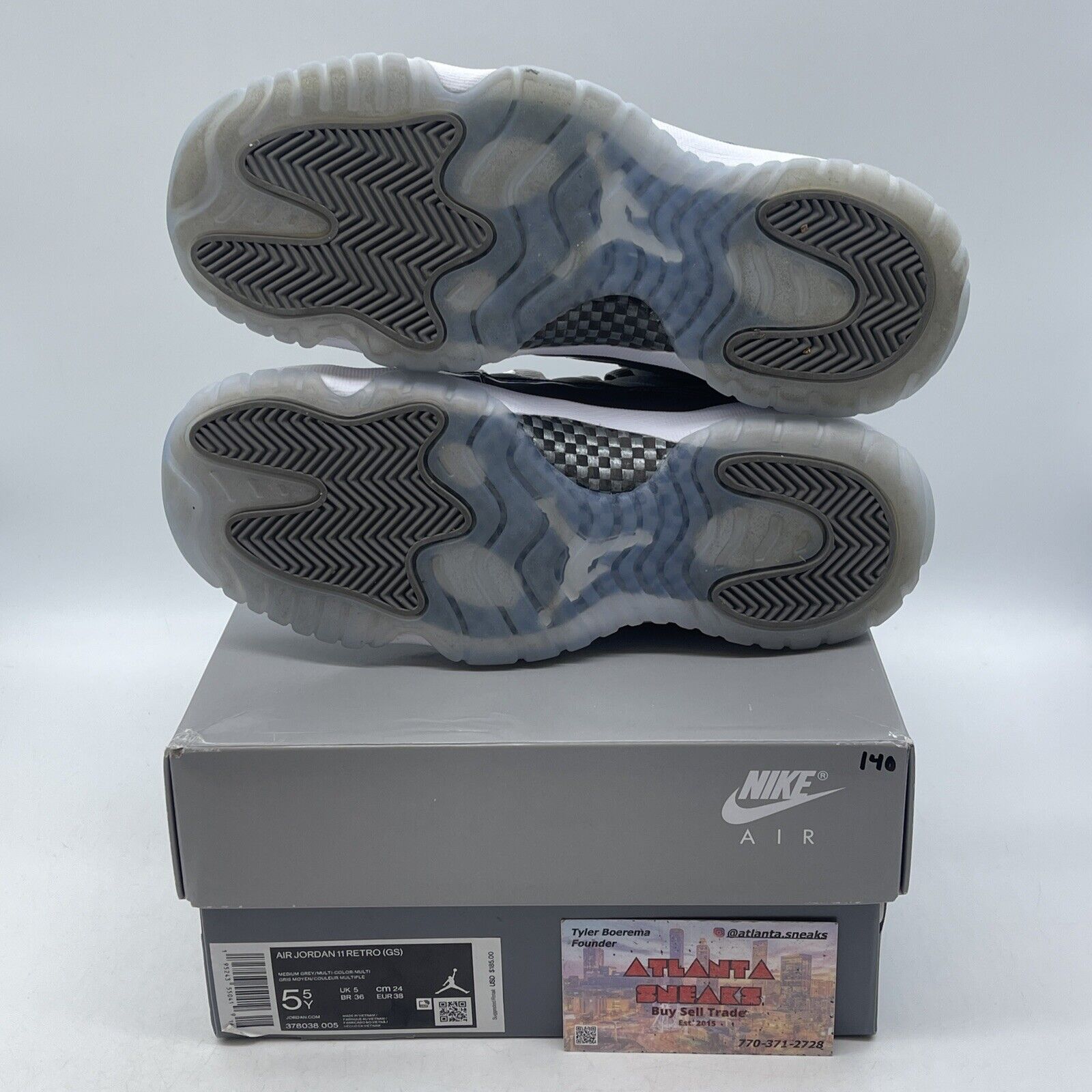 Size 5.5 (GS) - Jordan 11 Retro 2021 Mid Cool Grey Suede Leather (378038-005)