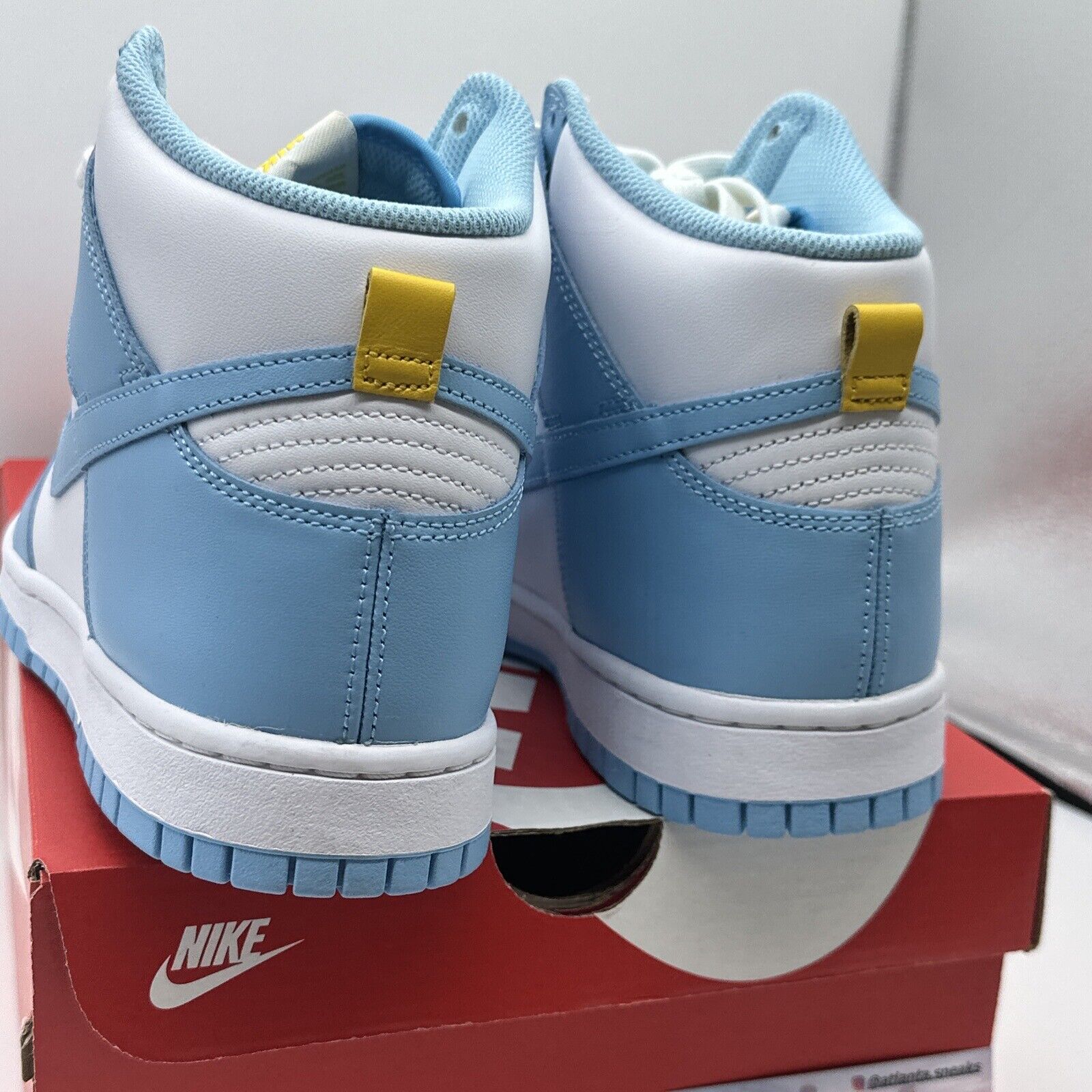 Nike SB Dunk High Blue Chill New Sz 10 With Original Box Whir Yellow Blue Icy Al