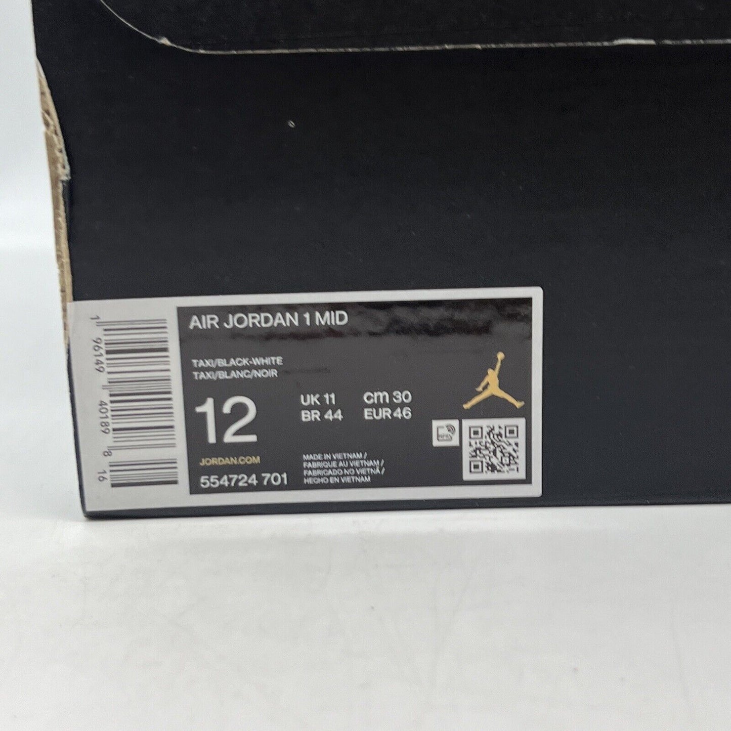 Size 12 - Jordan 1 Mid Reverse Yellow Toe 2022 Brand New  Og All
