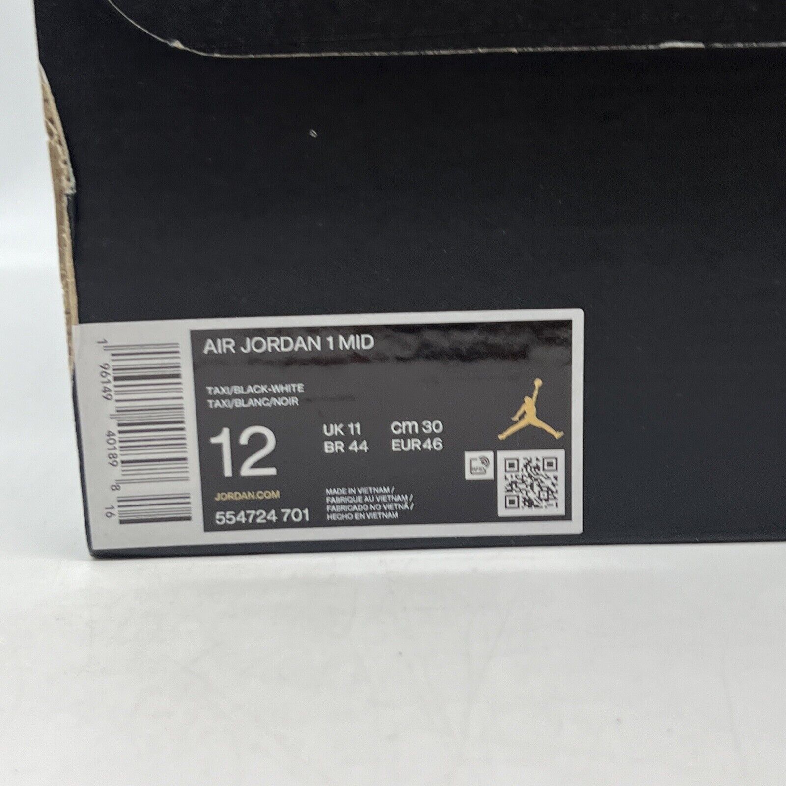 Size 12 - Jordan 1 Mid Reverse Yellow Toe 2022 Brand New  Og All