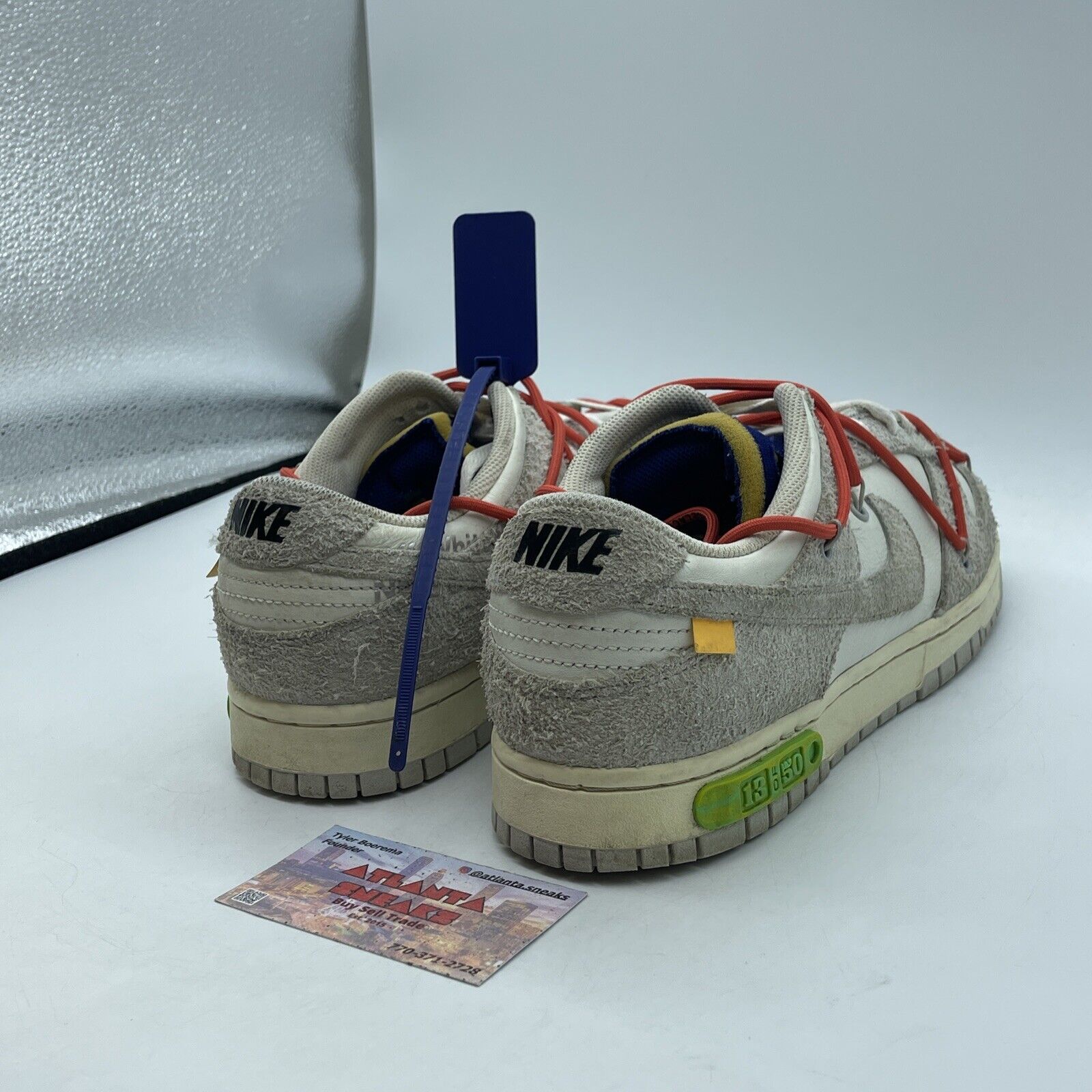 Size 11 - Nike Off-White x Dunk Low Lot 13 of 50 Grey Suede White (DJ0950-110)