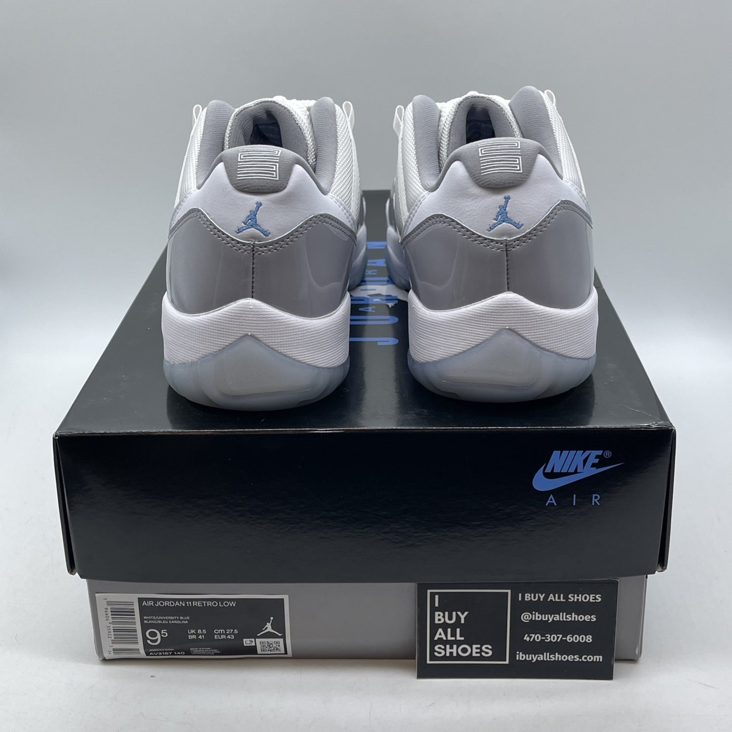 Size 9.5 - Air Jordan 11 Retro Low Cement Grey White Leather (AV2187-140)