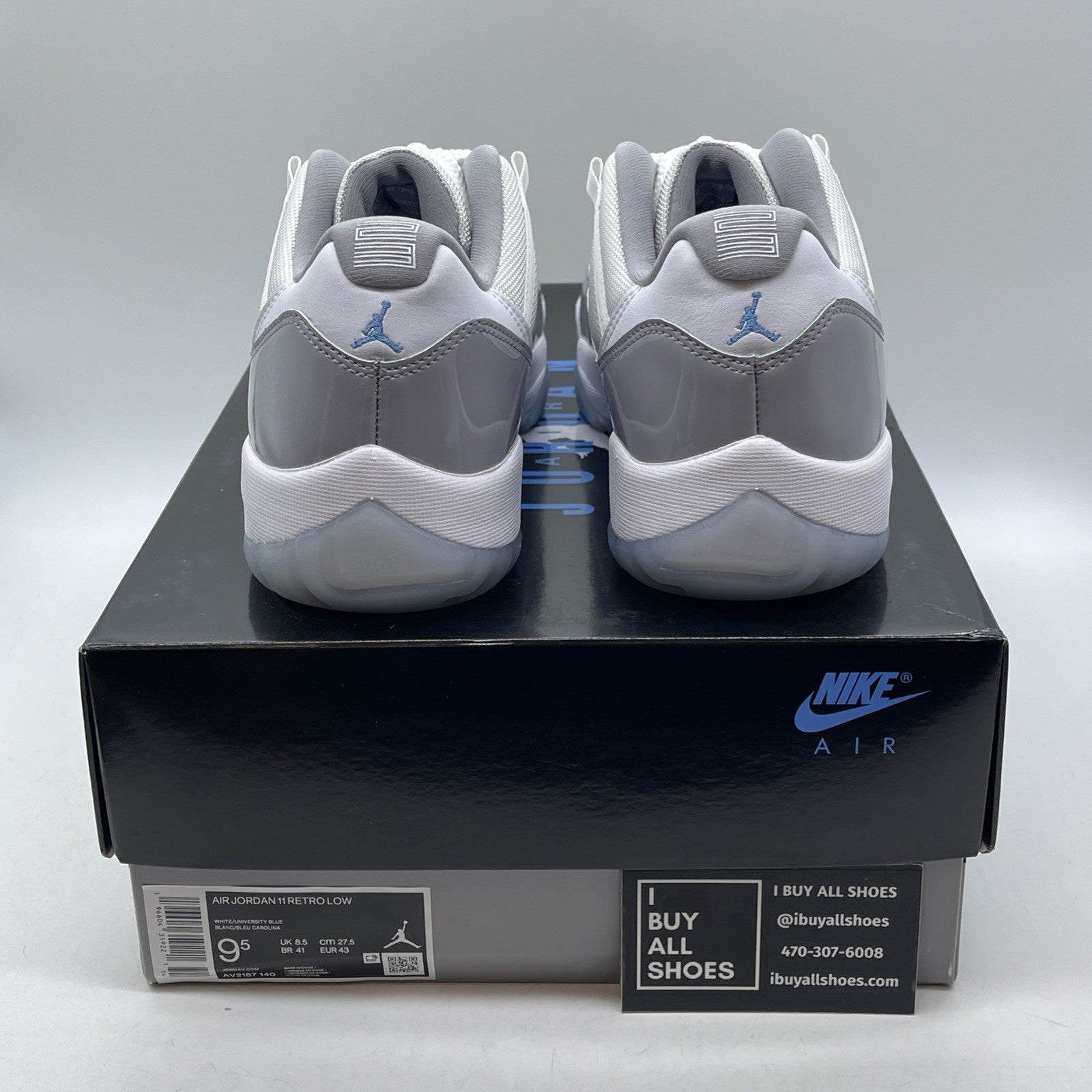 Size 9.5 - Air Jordan 11 Retro Low Cement Grey White Leather (AV2187-140)