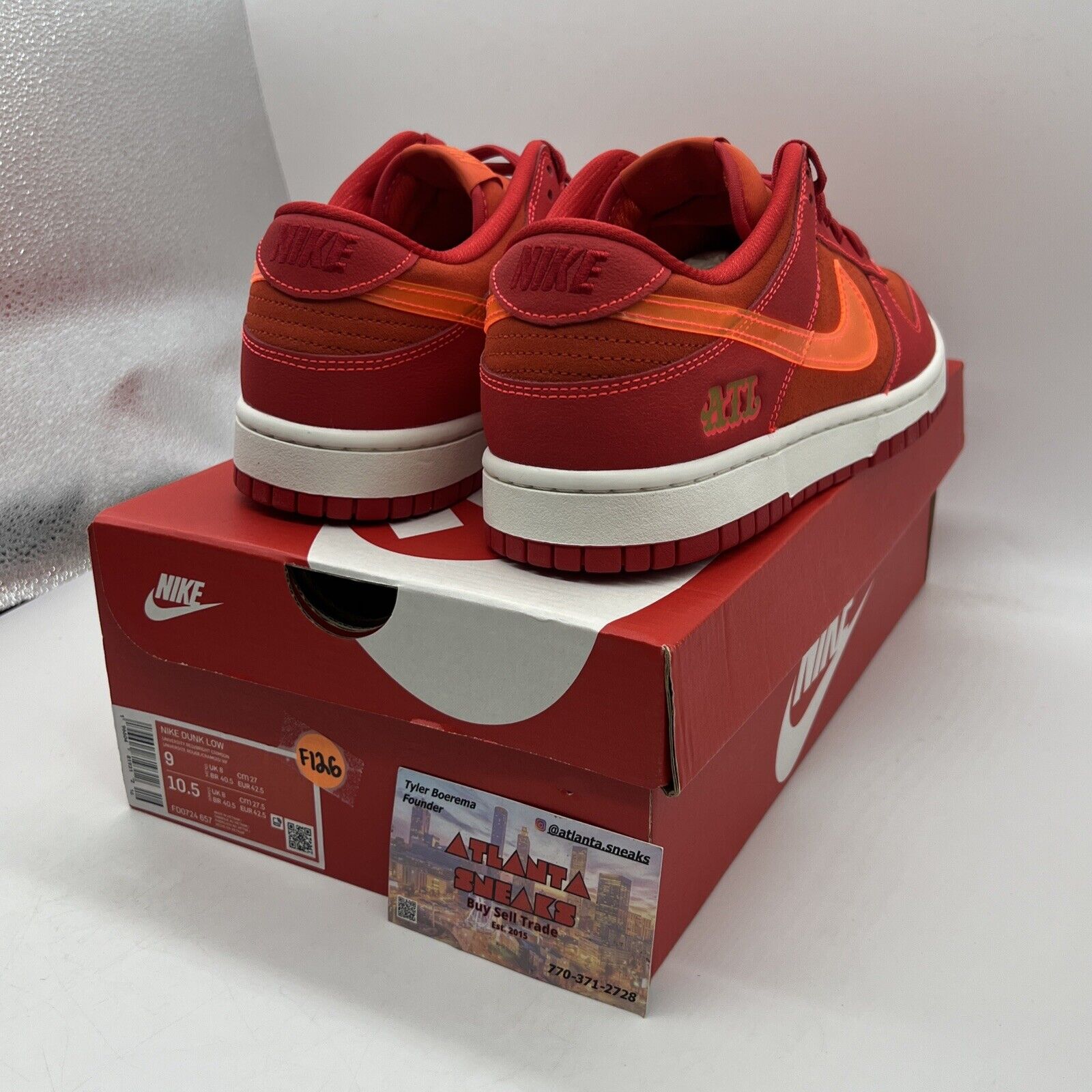 Size 9 - Nike Dunk Low Atlanta 2023 Brand New Og All