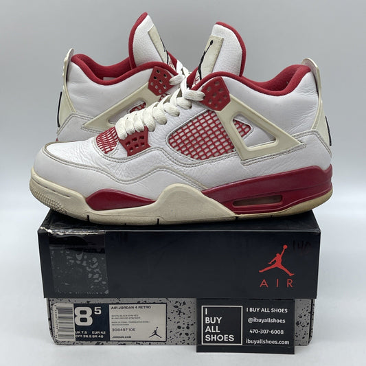 Size 8.5 - Jordan 4 Retro alternate 89 2016 Red White Leather (308497-106)