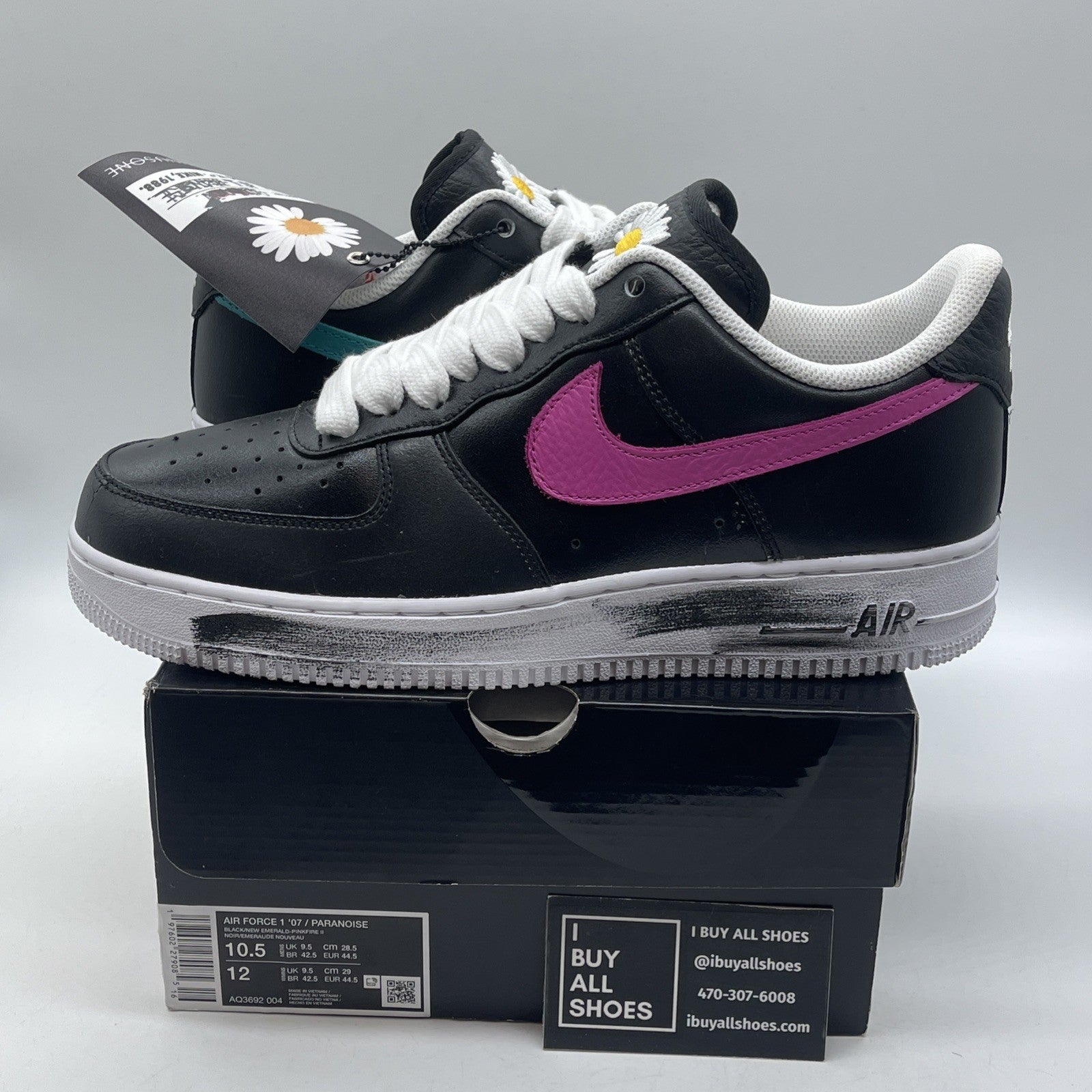 Size 10.5 - Nike G-Dragon x Air Force 1 '07 Para-Noise 3.0 Black (AQ3692-004)
