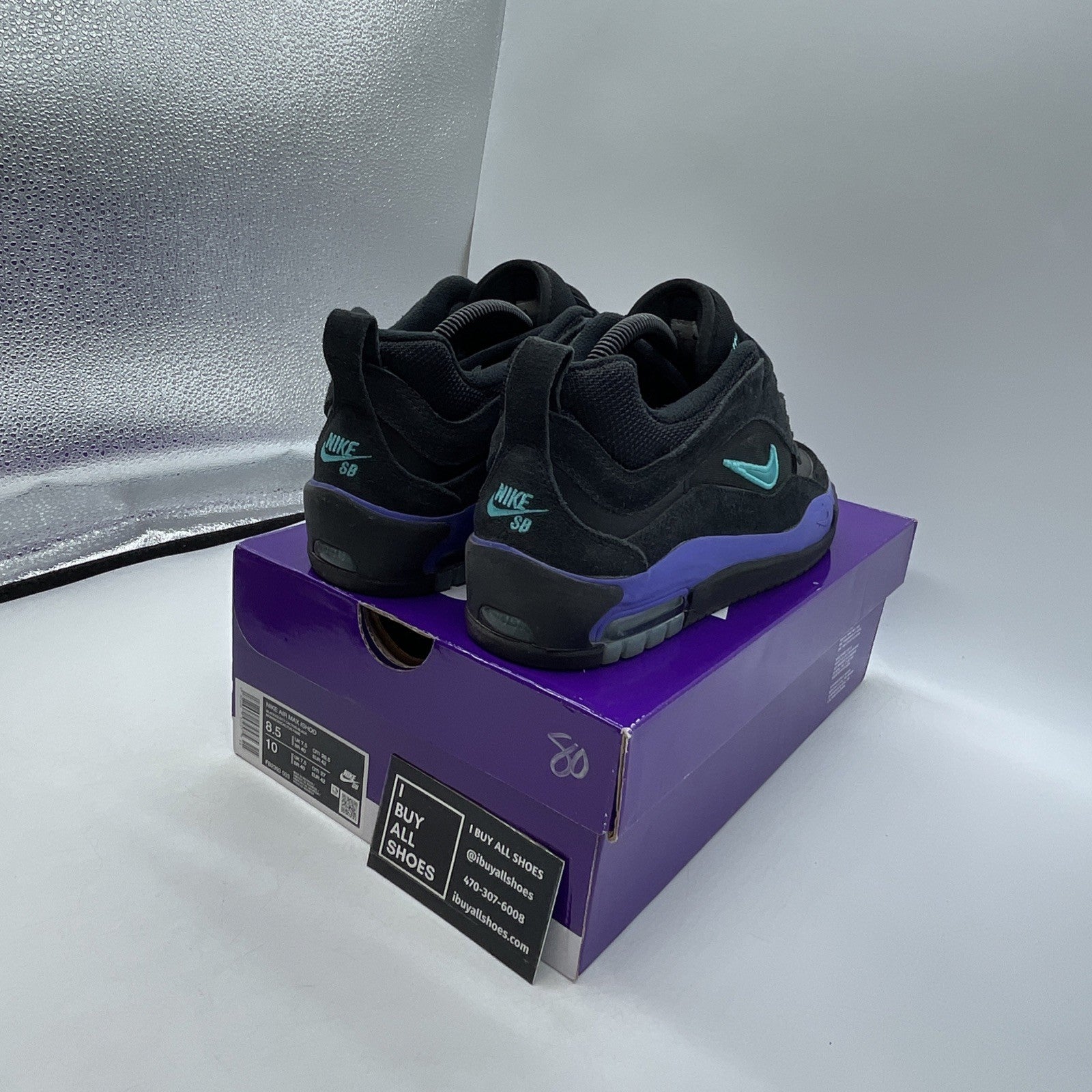 Size 8.5 - Nike Air Max Ishod Wair SB Black Grape (FB2393-003)