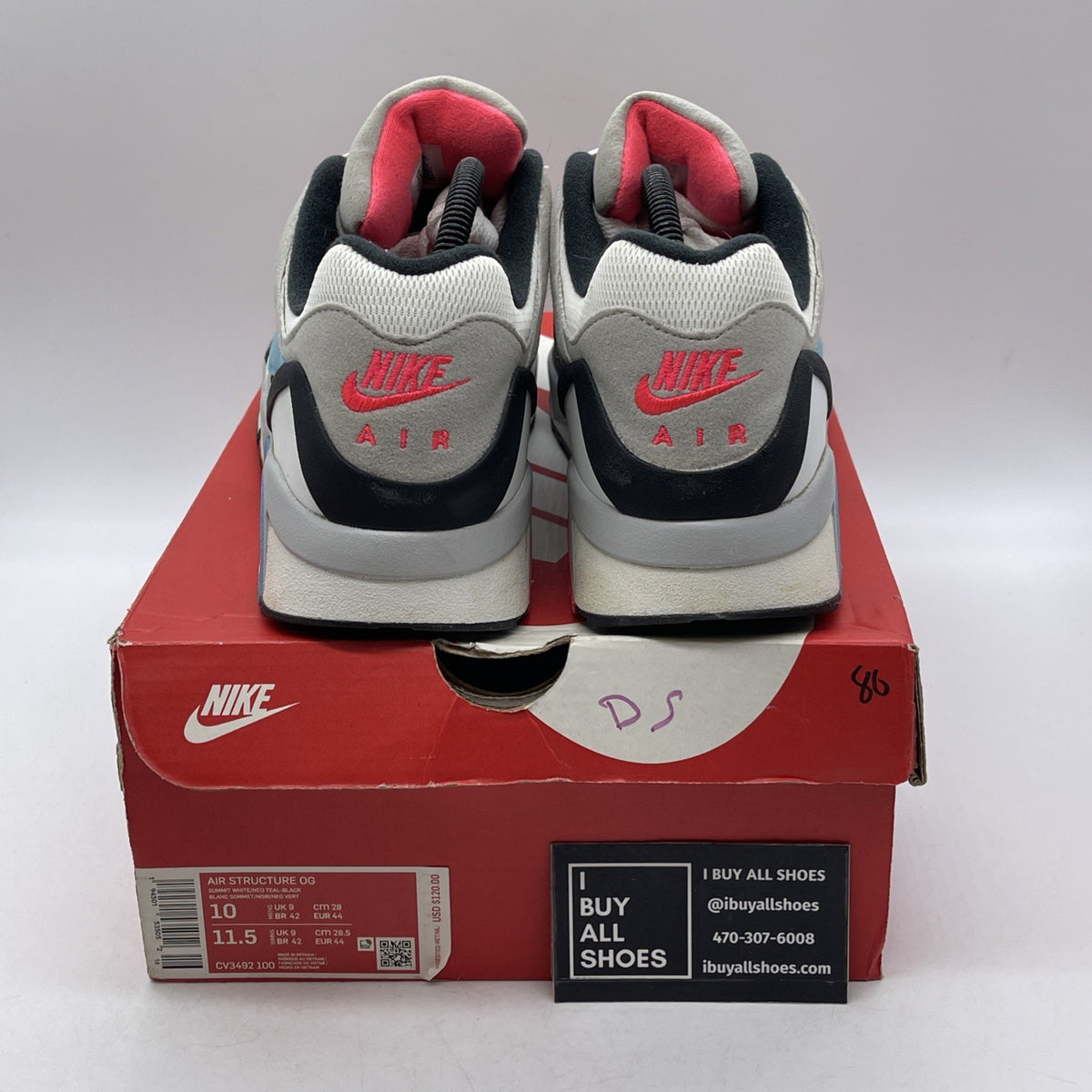 Size 10 - Nike Air Structure Triax 91 OG 2021 Neo Teal (CV3492-100)