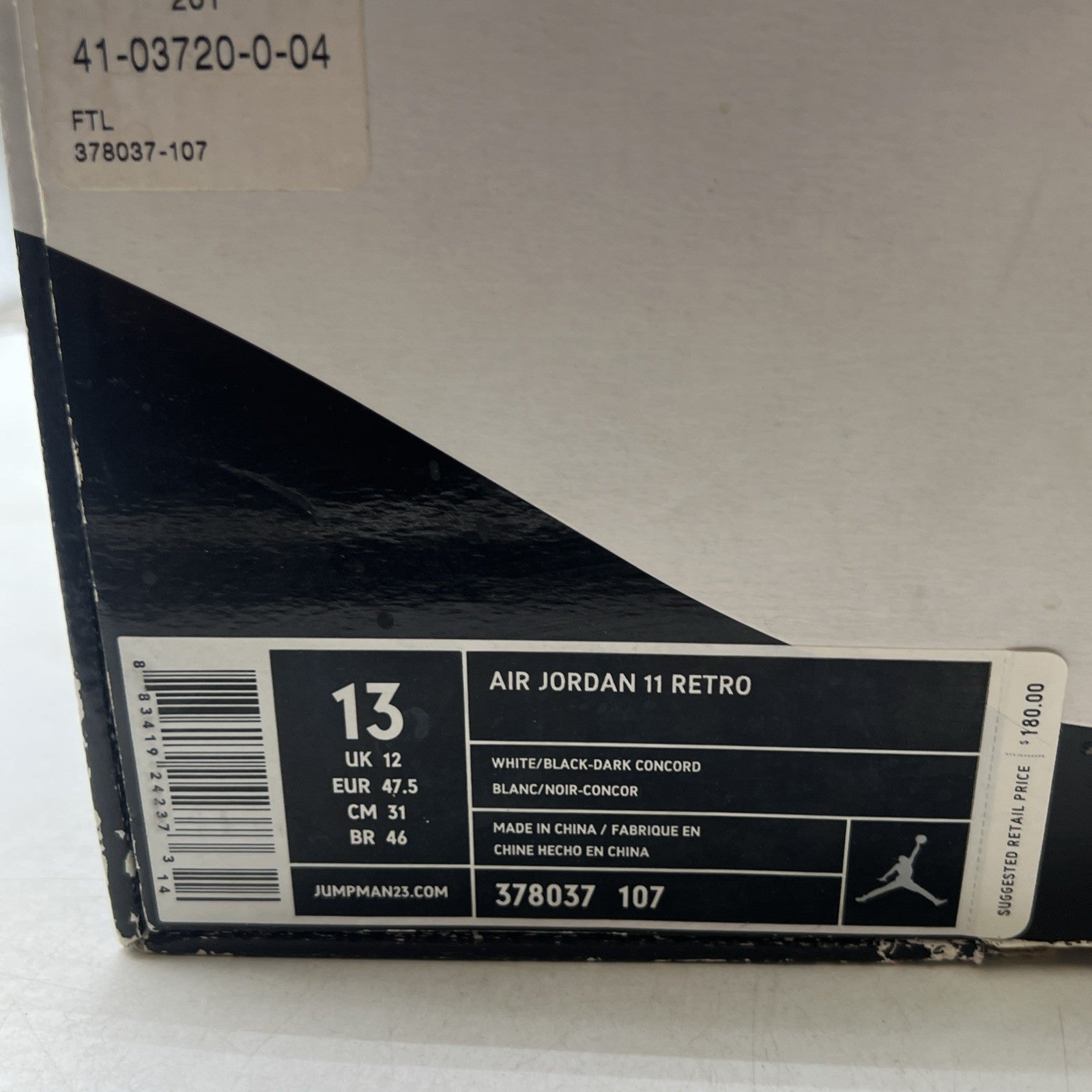 Size 13 - Air Jordan 11 Retro Concord 2011 (378037-107)