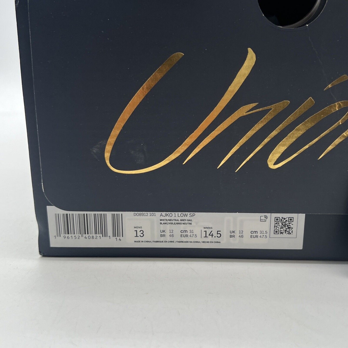 Size 13 - Jordan 1 KO x Union LA Low White Neutral Grey (DO8912-101)