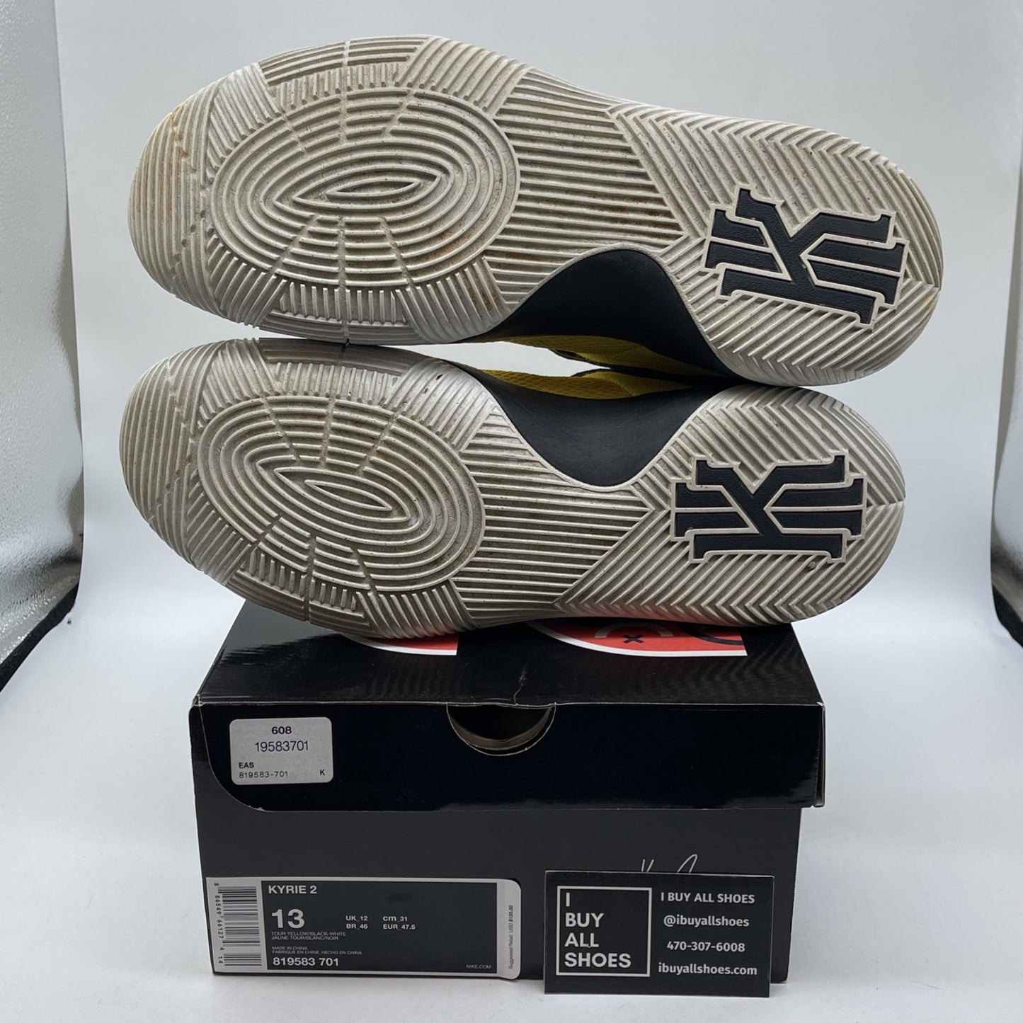Size 13 - Nike Kyrie 2 Australia Yellow Black Suede (819583-701)