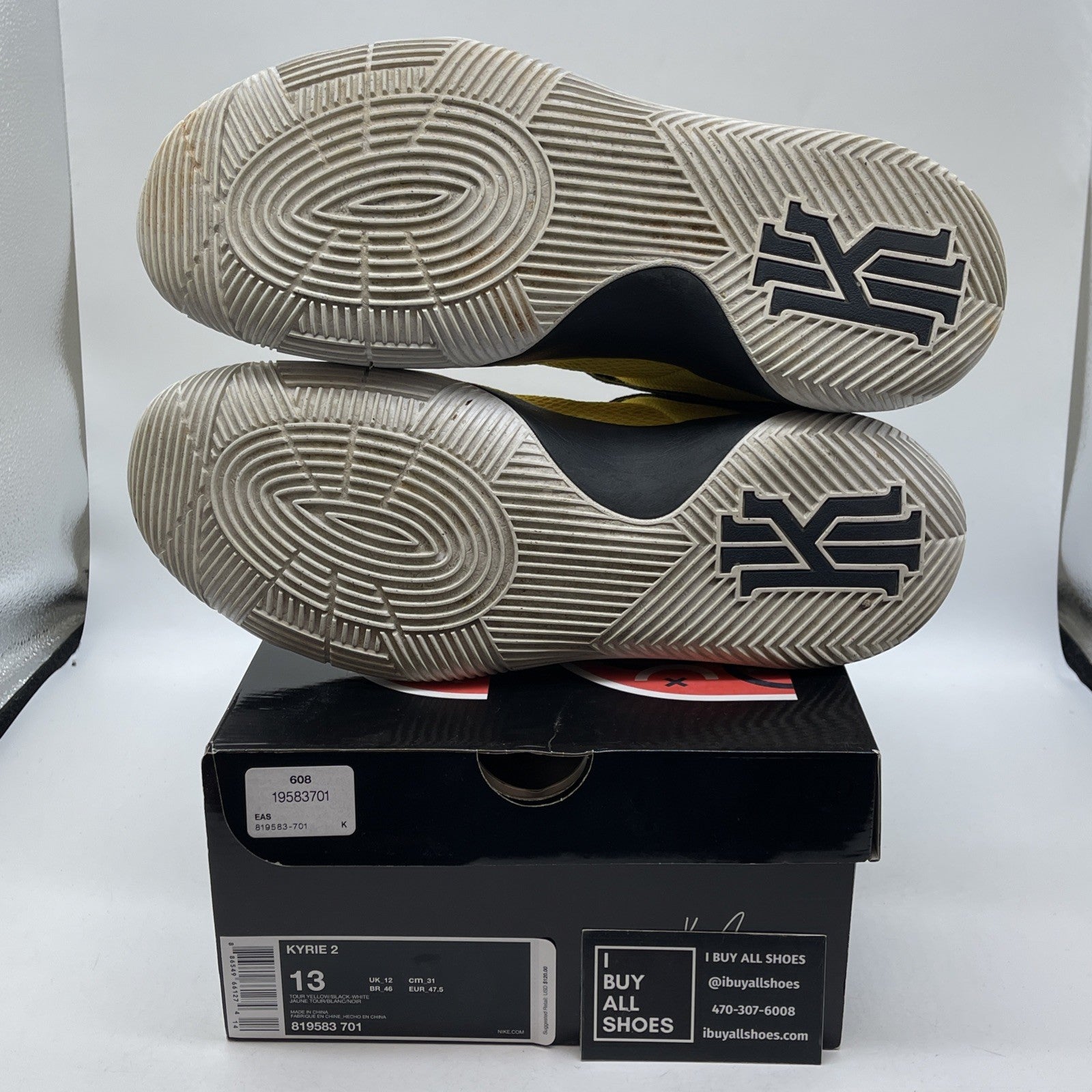Size 13 - Nike Kyrie 2 Australia Yellow Black Suede (819583-701)