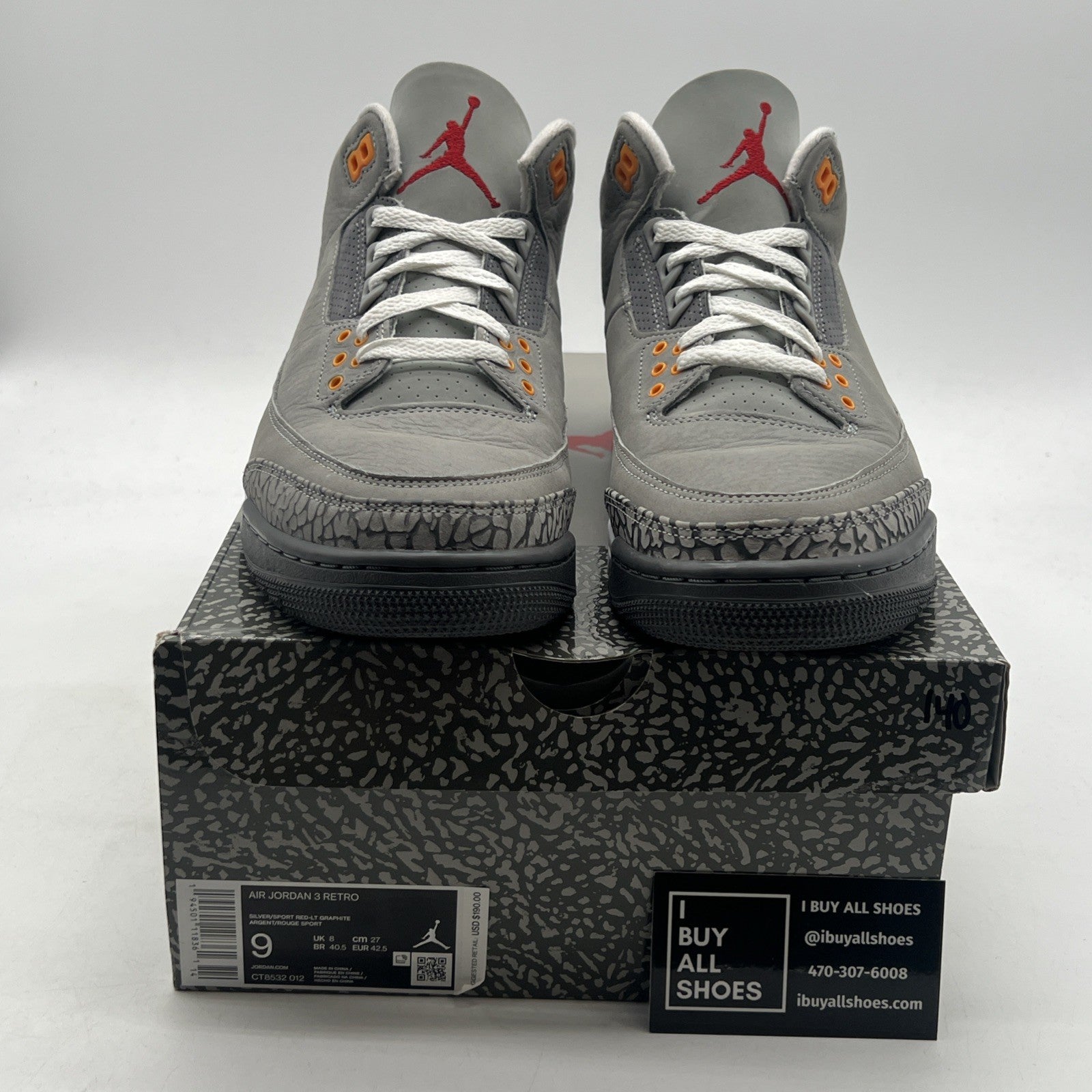 Size 9 - Air Jordan 3 Retro Mid Cool Grey (CT8532-012)