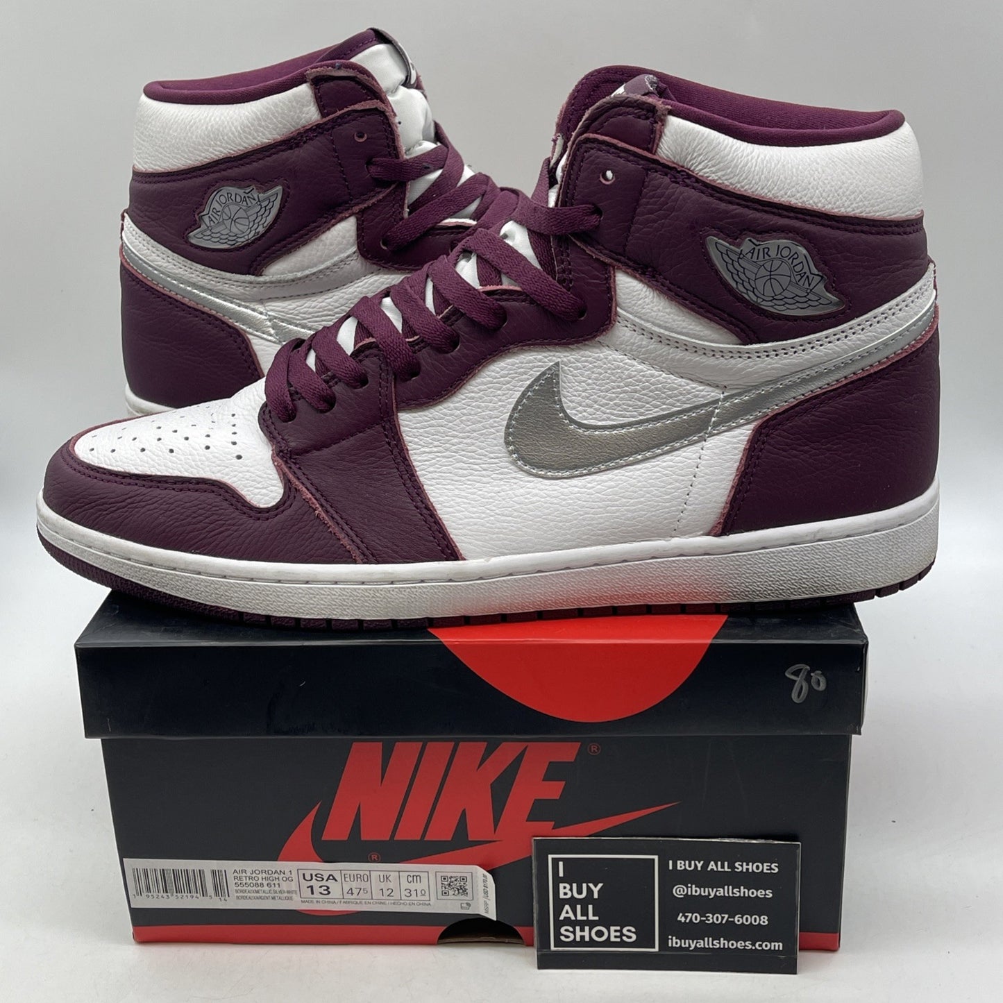 Size 13 - Air Jordan 1 Retro High OG Bordeaux (555088-611)