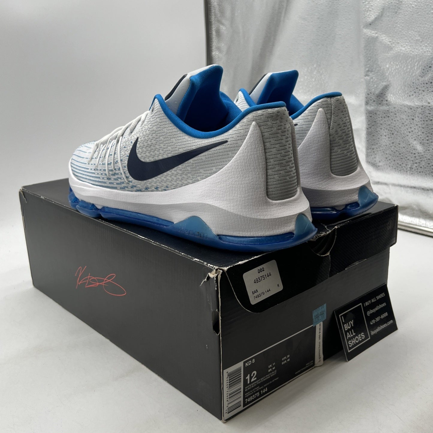 Size 12 - Nike KD 8 Photo Blue - (749375-144)