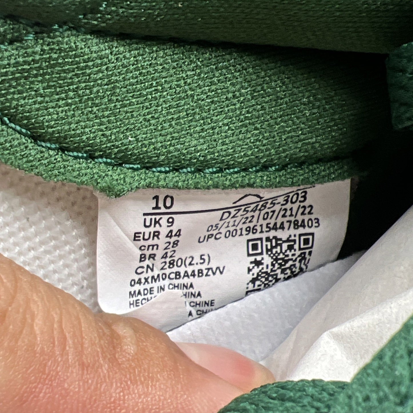 Size 10 - Air Jordan 1 Retro OG High Gorge Green (DZ5485-303)