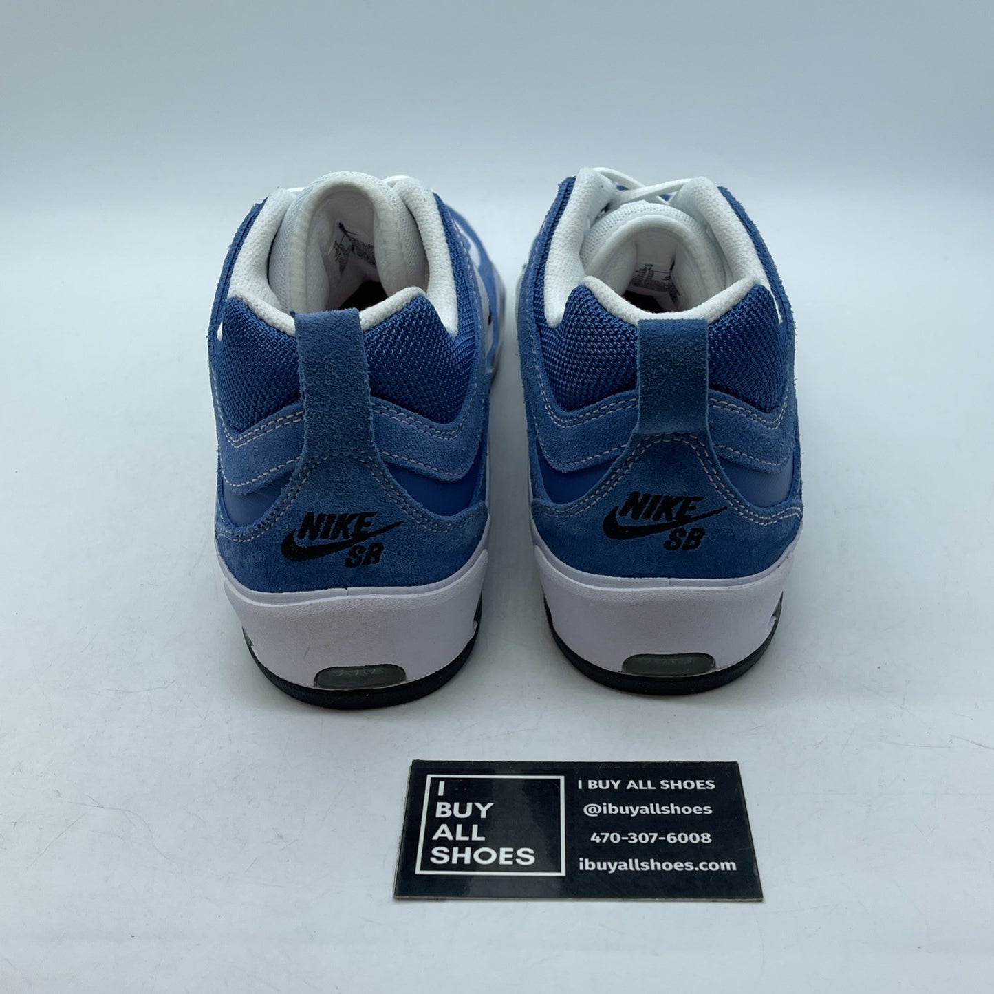 Size 12 - Nike Air Max Ishod Wair SB Star Blue Black Suede Leather (FB2393-400)