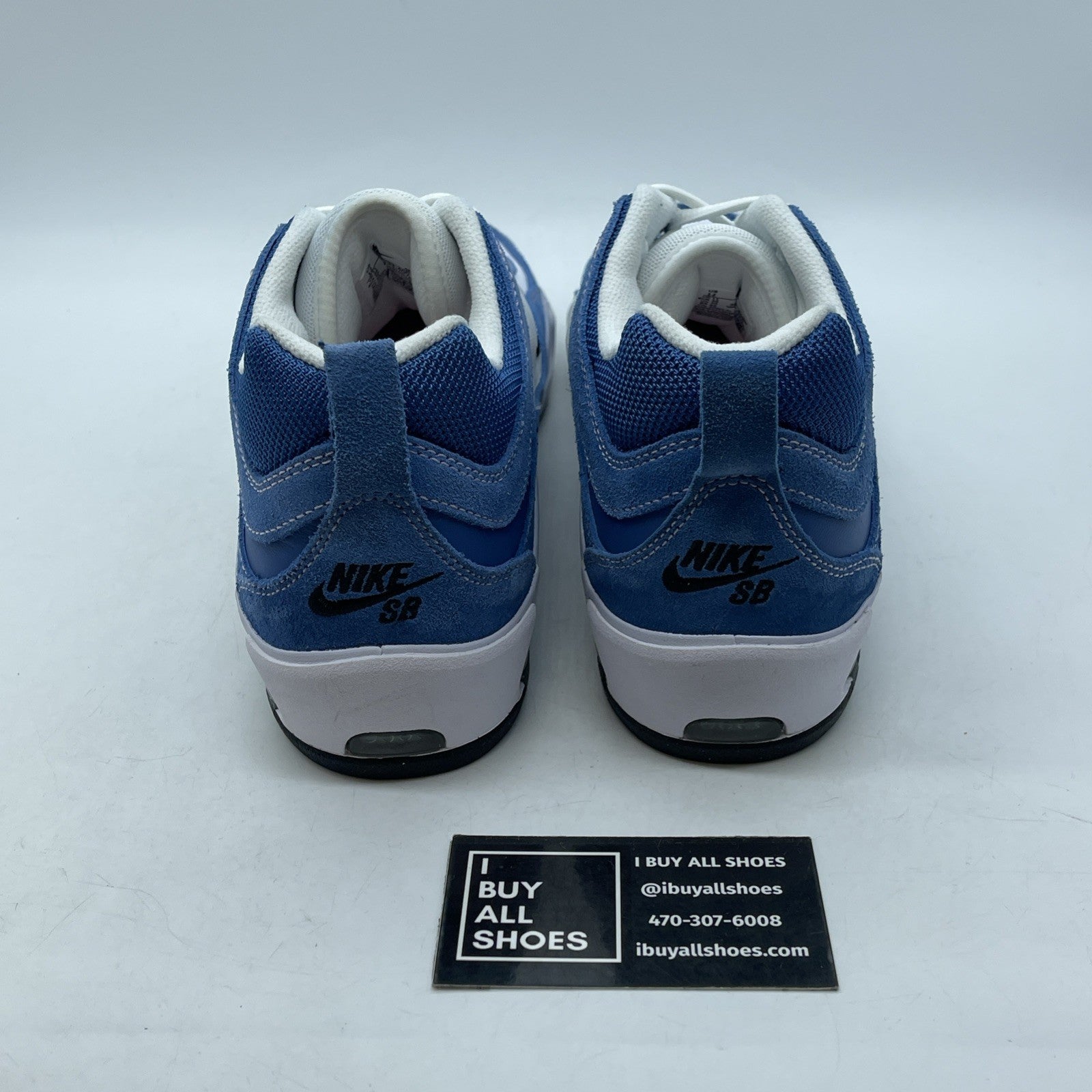 Size 12 - Nike Air Max Ishod Wair SB Star Blue Black Suede Leather (FB2393-400)